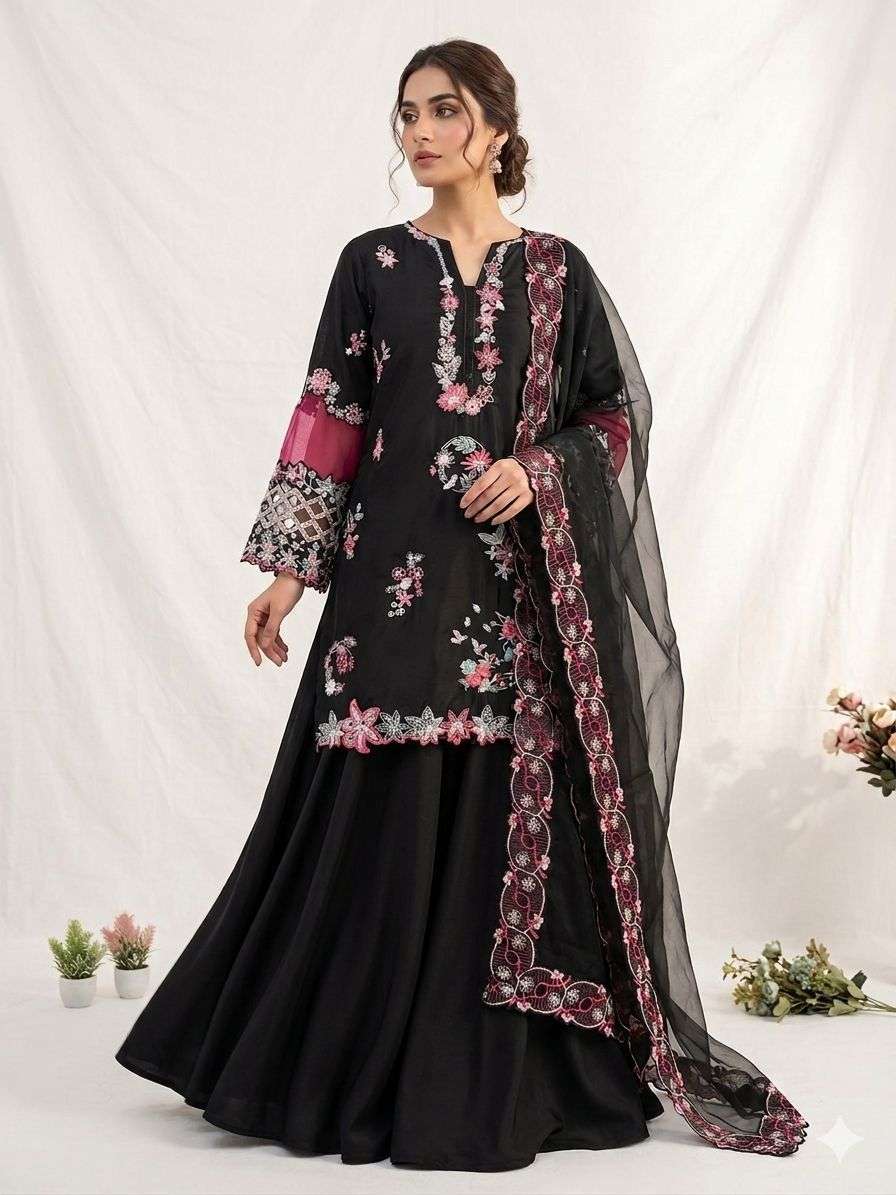 LG 2116 SILK BEAUTIFUL EMBROIDERED DESIGNER WORK PARTY WEAR LADIES SUIT