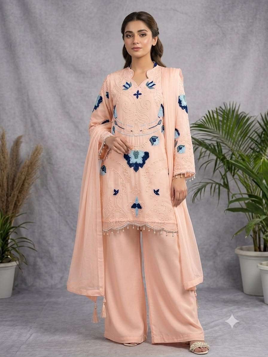 LG 2121 ORGANZA BEAUTIFUL EMBROIDERED FUNCTION WEAR SUIT