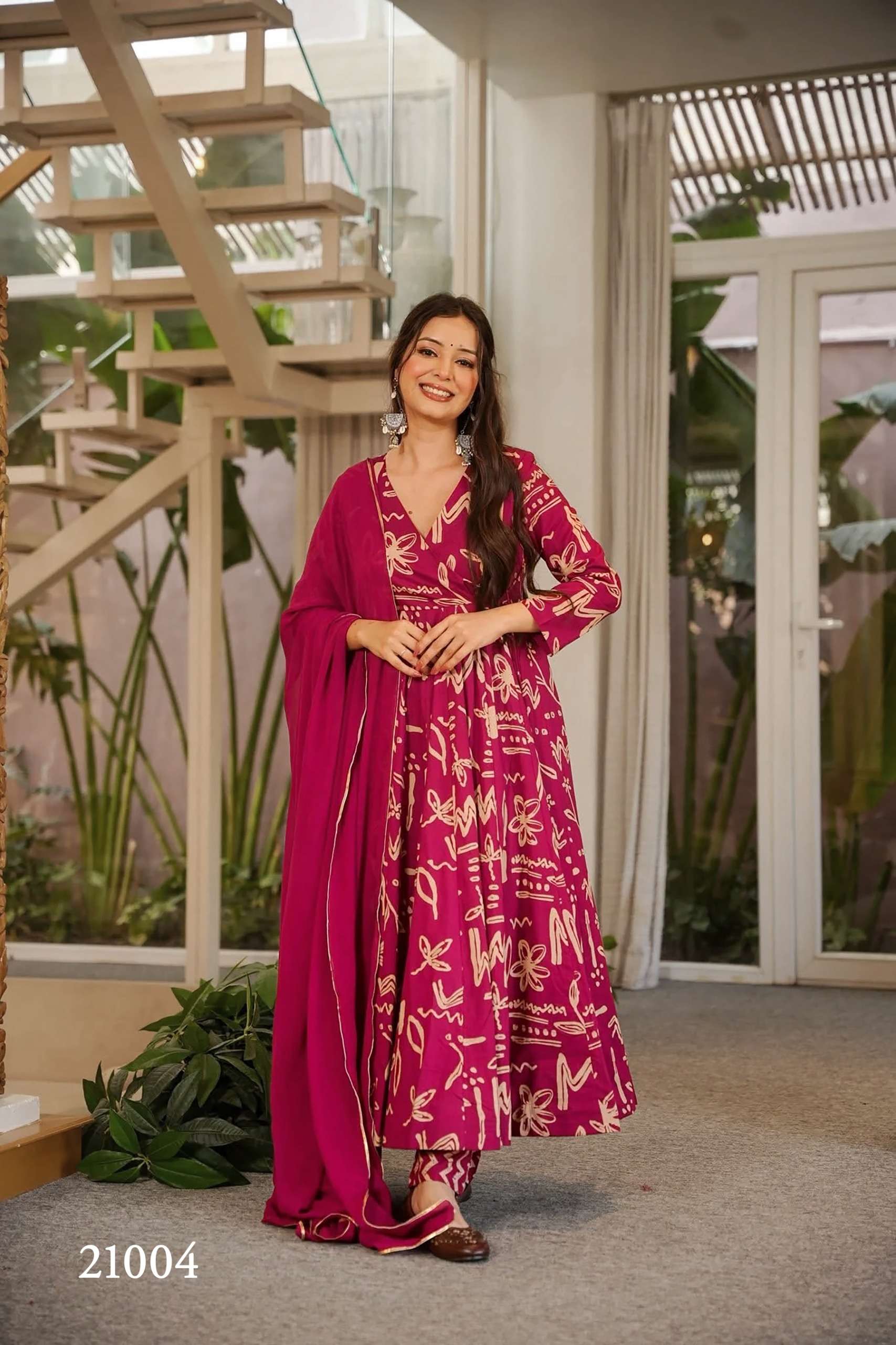 MF CLORA VOL 21 MUSLIN BEAUTIFUL PRINTED FANCY LOOK READY LADIES GOWN BOTTOM AND DUPATTA SET 