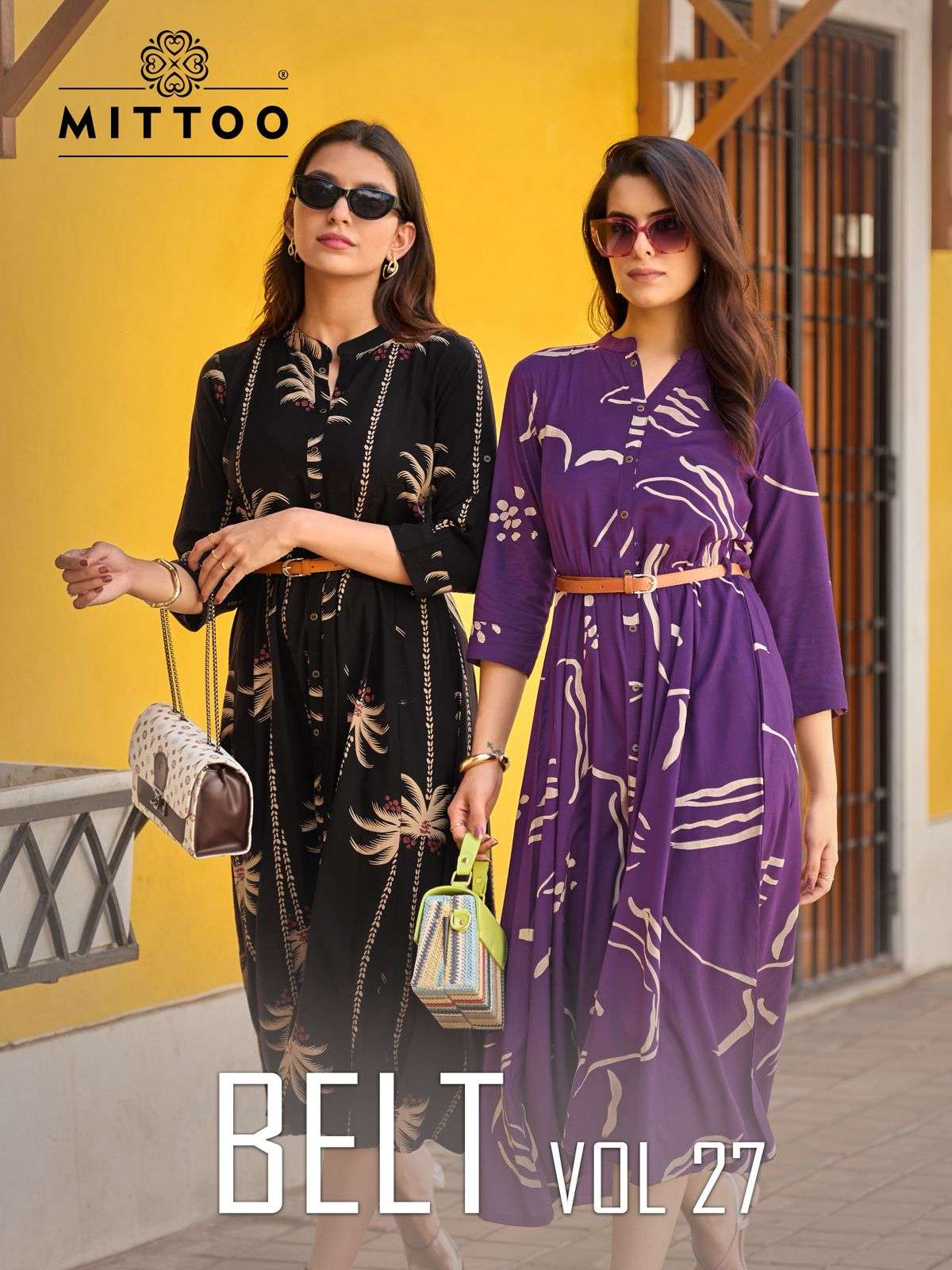 MITTOO BELT VOL 27 RAYON PRINT FANCY WESTERN STYLE LADIES GOWN 