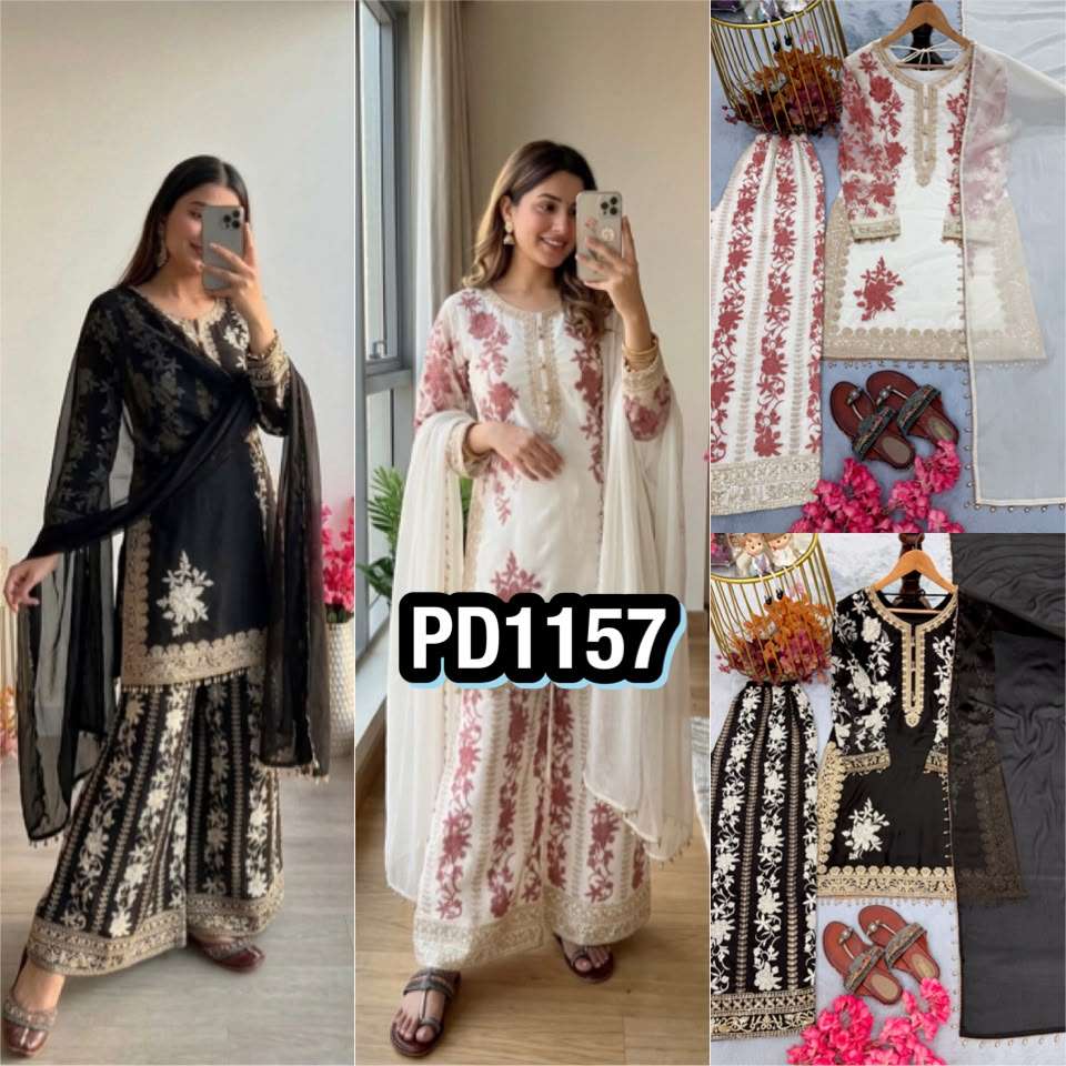 PD 1157 GEORGETTE BEAUTIFUL DESIGNER WORK PARTY WEAR LADIES SUIT