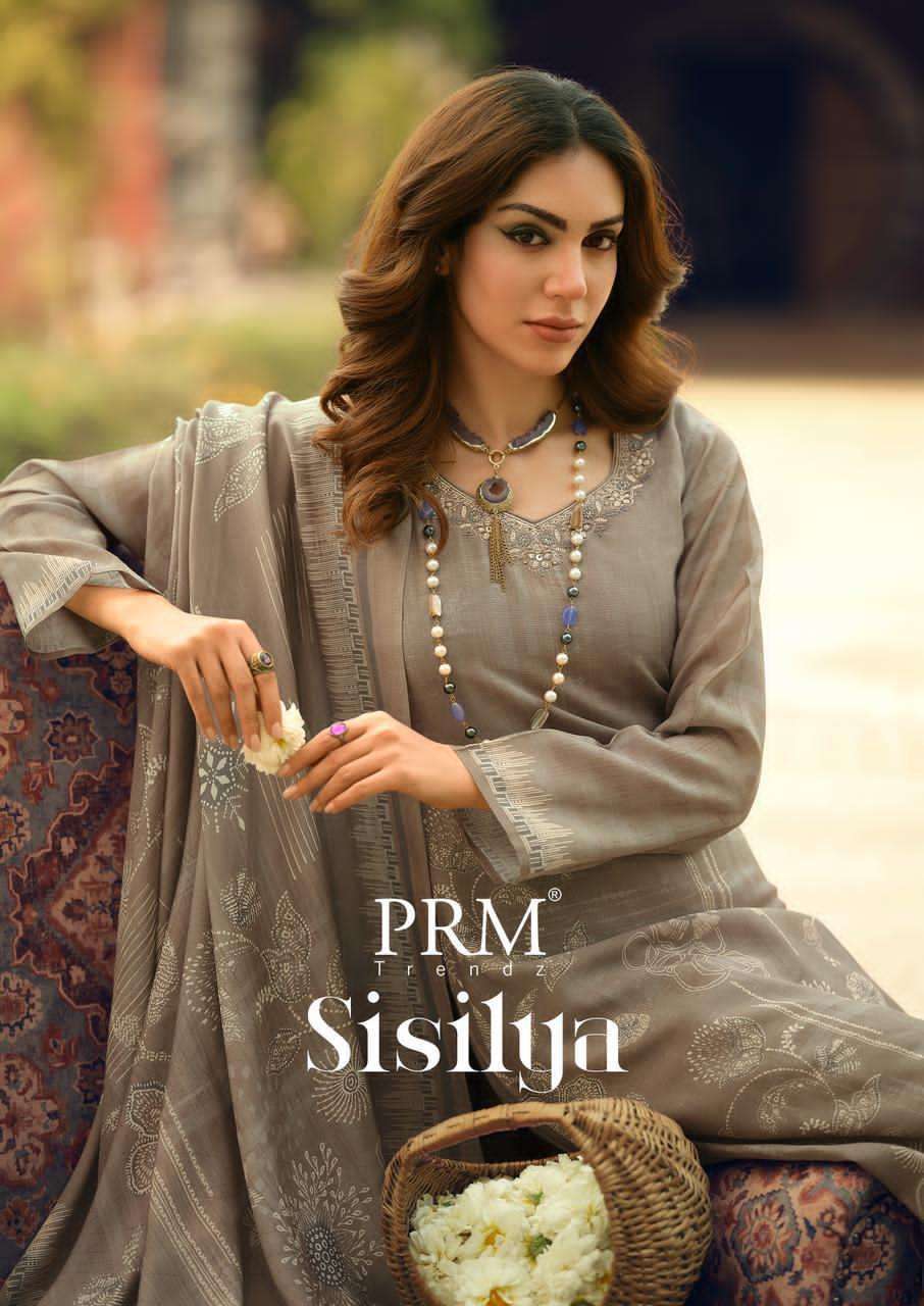 PRM TRENDZ SISILYA VISCOSE DIGITAL PRINT WITH FANCY WORK SUIT