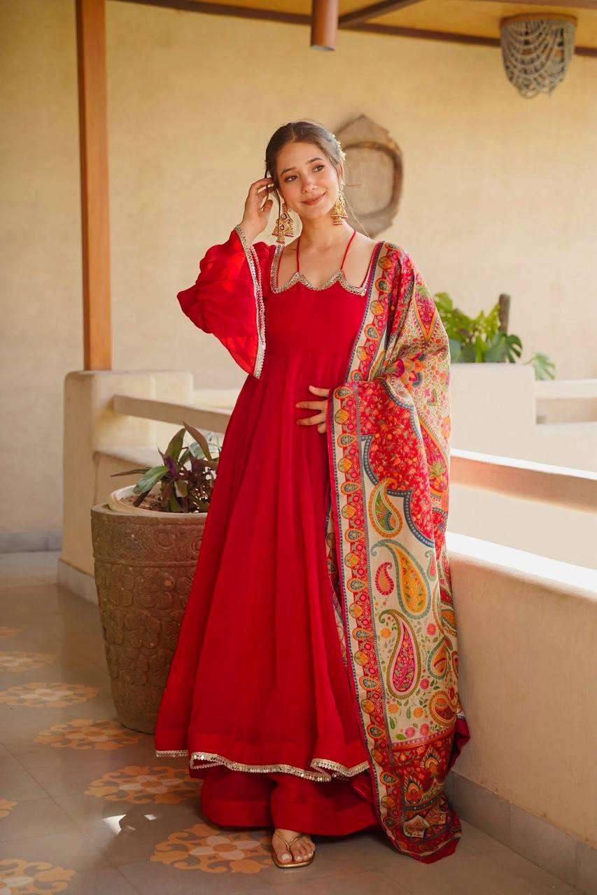 RTC 6045 SILK GORGEOUS LOOK DESIGNER PARTY WEAR ANARKALI GOWN STYLE LADIES SUIT
