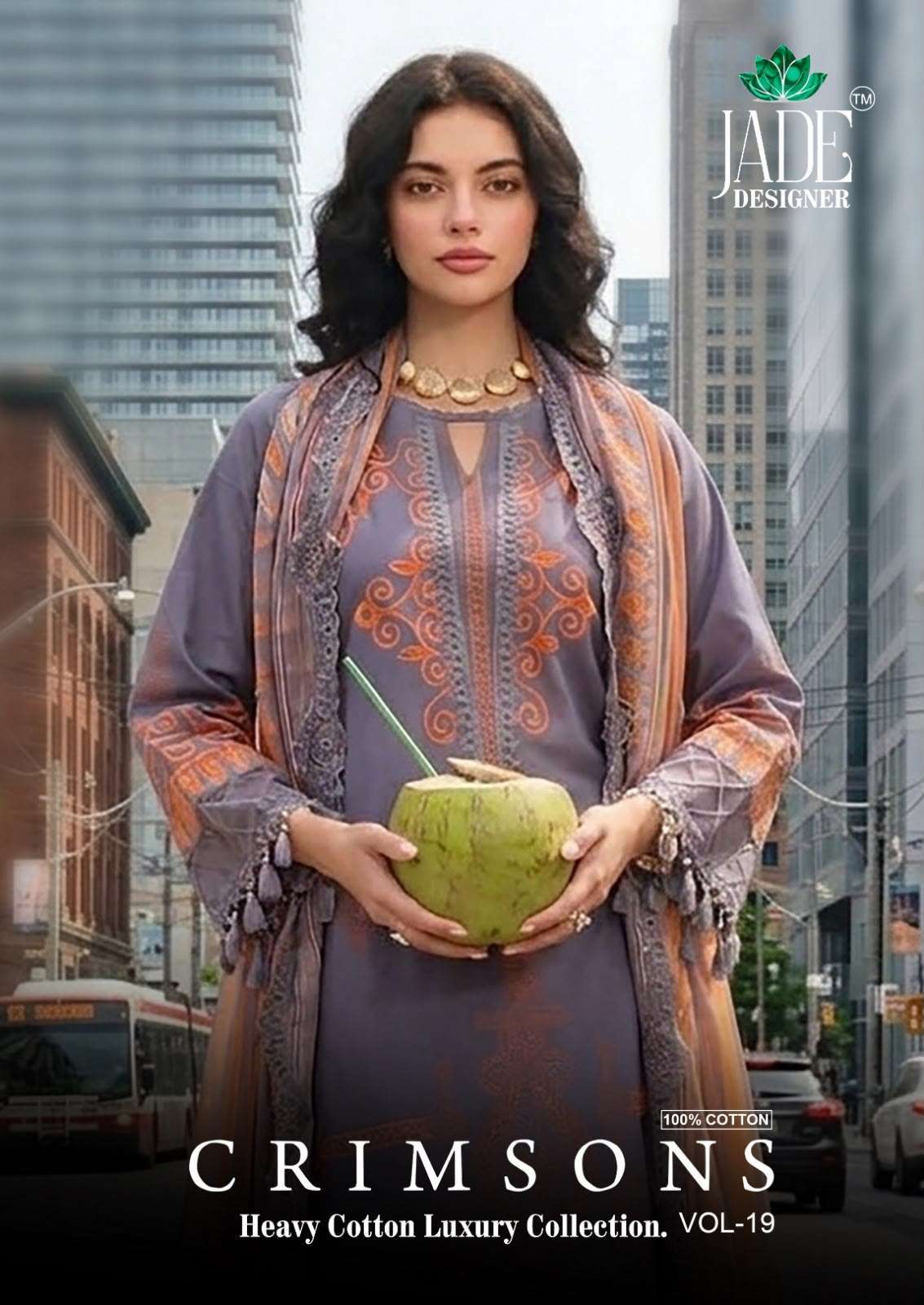 SAANVI TRENDS JADE CRIMSONS HEAVY COTTON LUXURY COLLECTION VOL 19