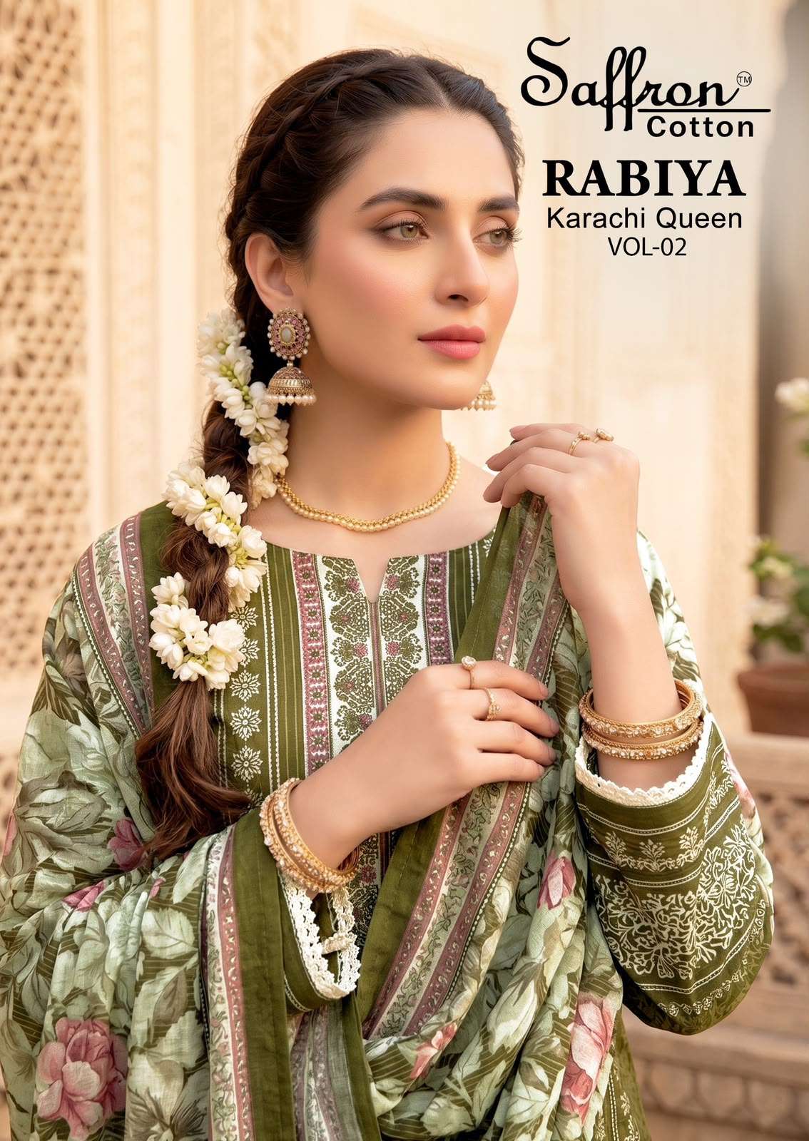 SAFFRON COTTON RABIYA KARACHI QUEEN VOL 2 COTTON DIGITAL PRINT SALWAR SUIT