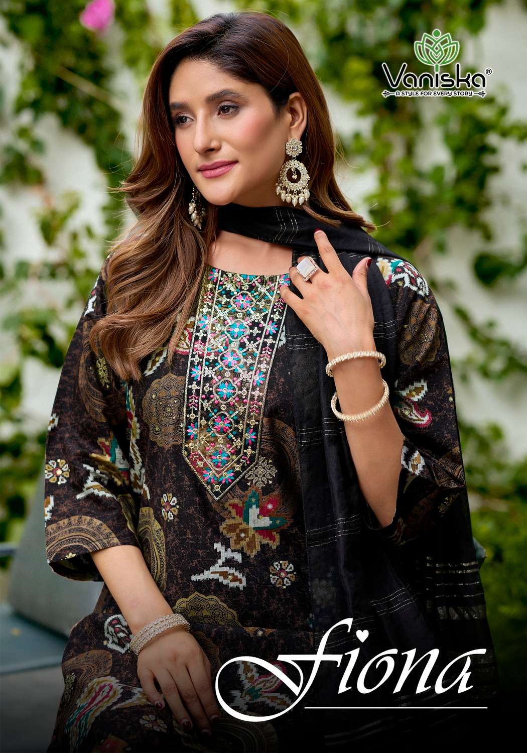 VANISKA FIONA STRAIGHT STYLE  KURTI WITH PANT &  DUPATTA SET 