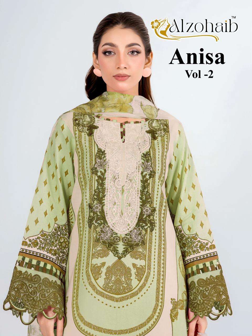 AL ZOHAIB ANISA VOL 2 COTTON DESIGNER WORK SALWAR KAMEEZ 
