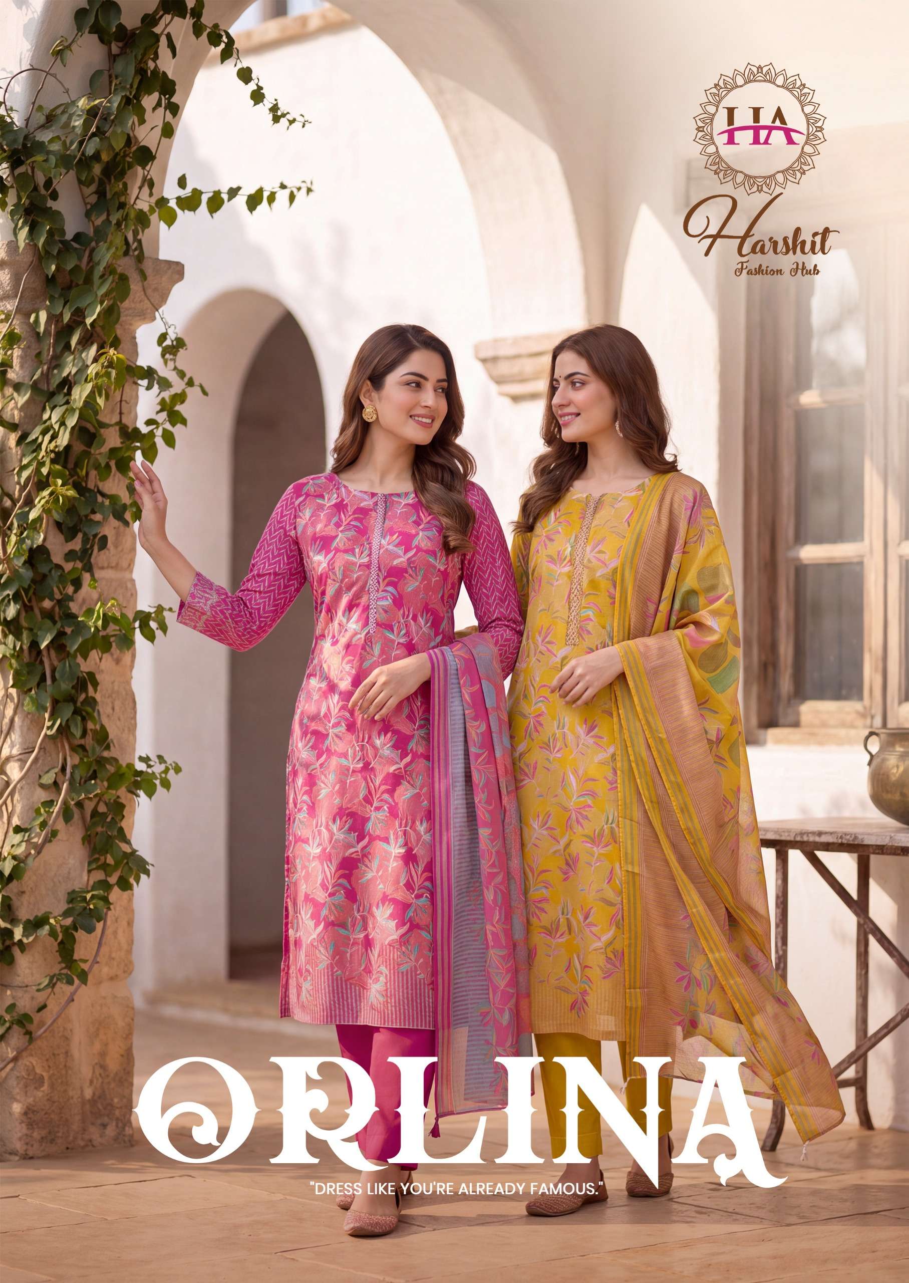 ALOK SUITS ORLINA JAM COTTON PRINT WITH FANCY WORK SUIT