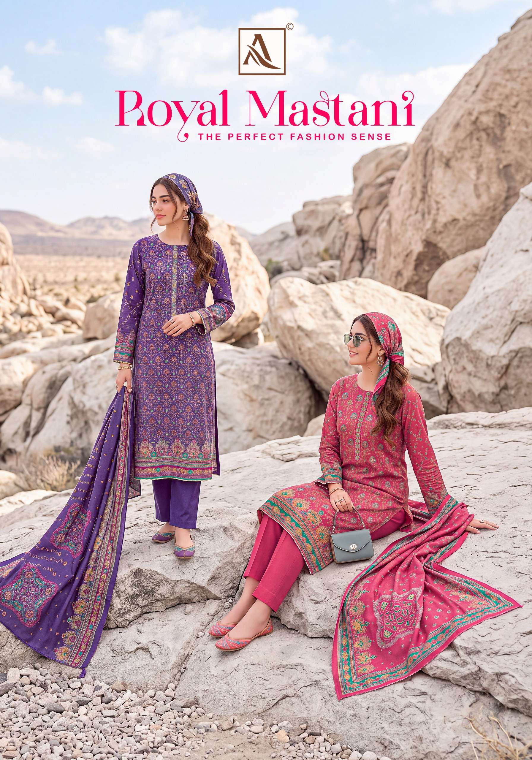 ALOK SUITS ROYAL MASTANI VISCOSE PRINT WITH FANCY EMBROIDERY WORK SUIT