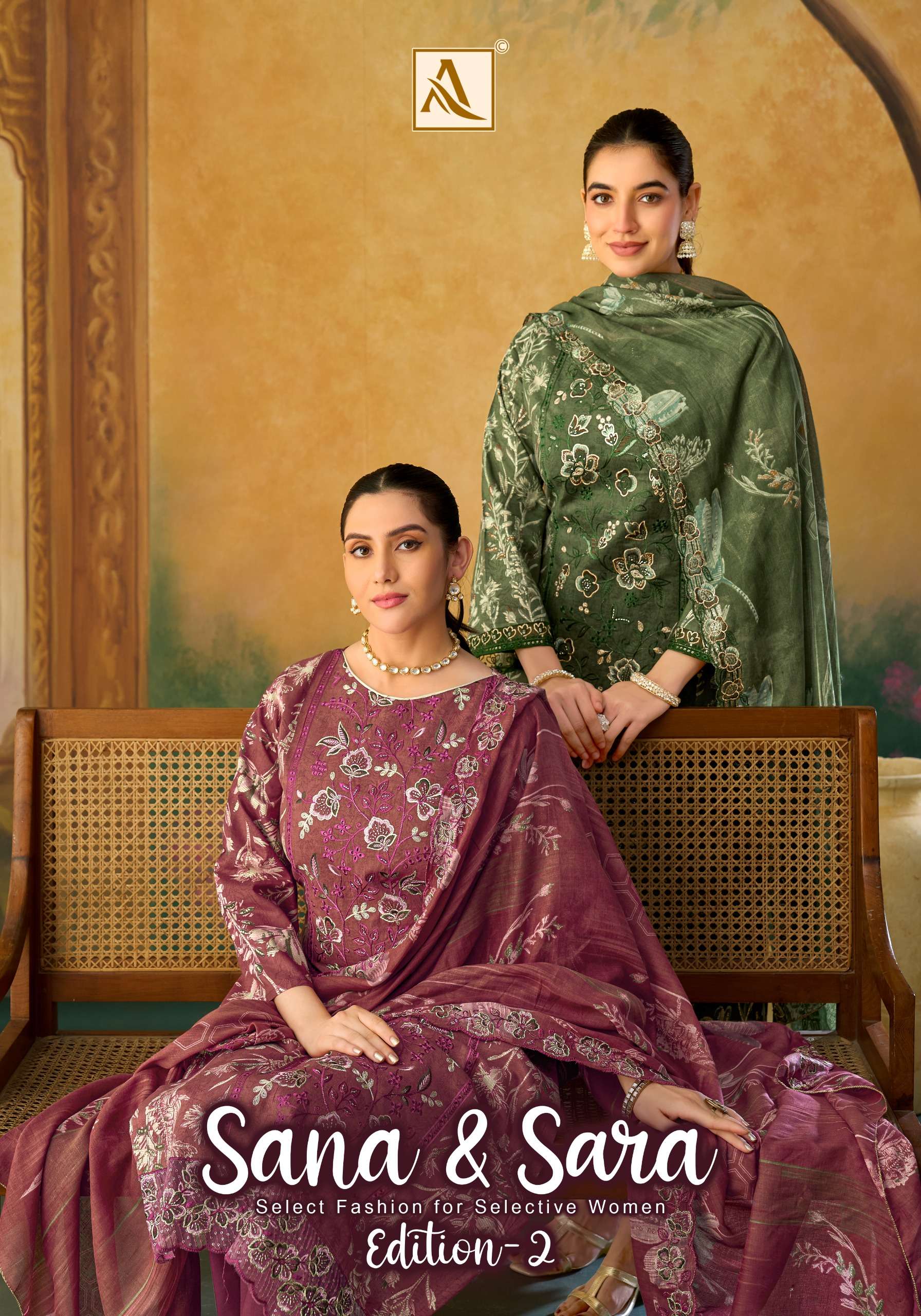 ALOK SUITS SANA AND SARA VOL 2 COTTON DIGITAL PRINT WITH FANCY WORK LADIES SUIT