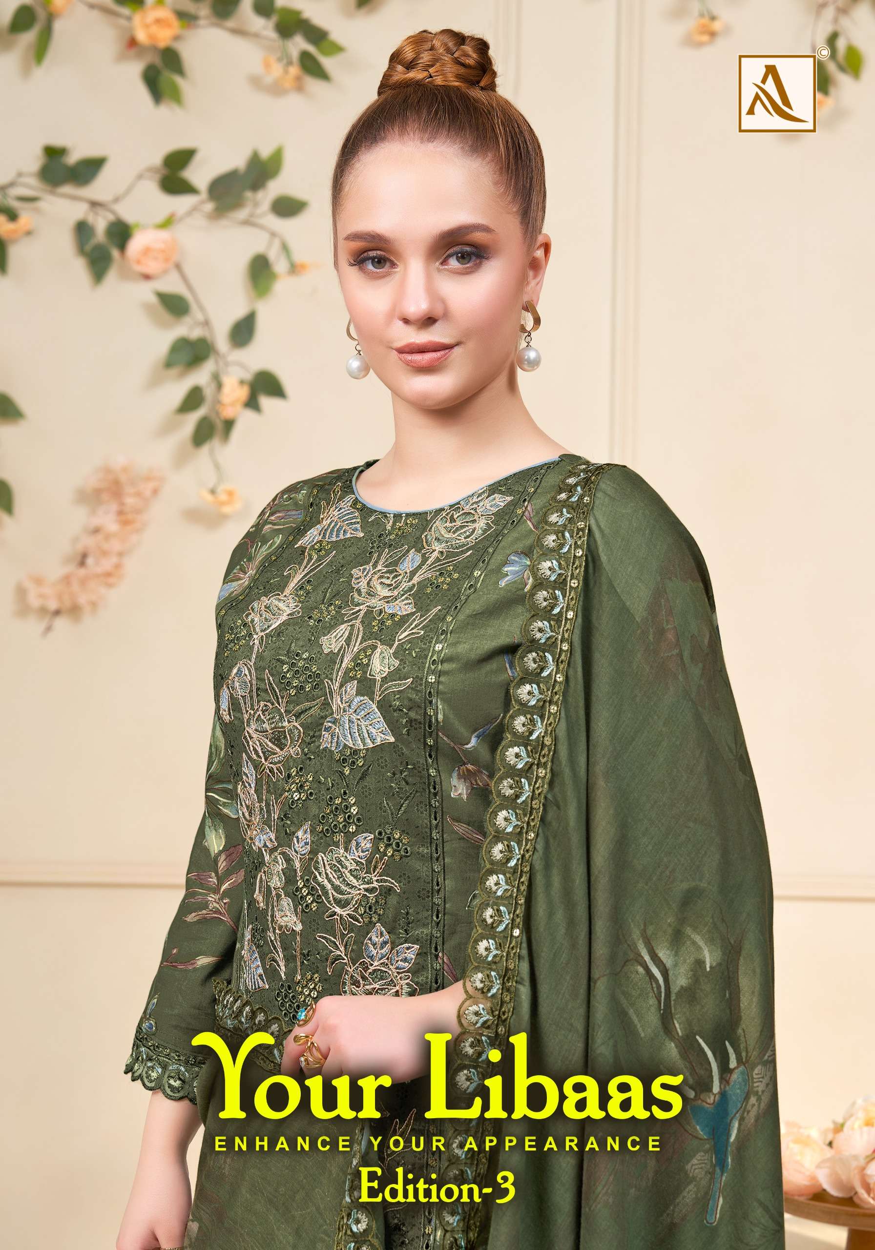 ALOK SUITS YOUR LIBAAS VOL 3 COTTON DIGITAL PRINT WITH FANCY EMBROIDERY WORK SUIT