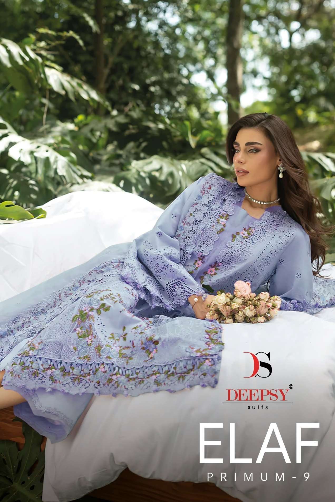 DEEPSY SUITS ELAF PREMIUM LUXURY LAWN COLLECTION VOL 9 COTTON EMBROIDERY DESIGNER WORK SUIT