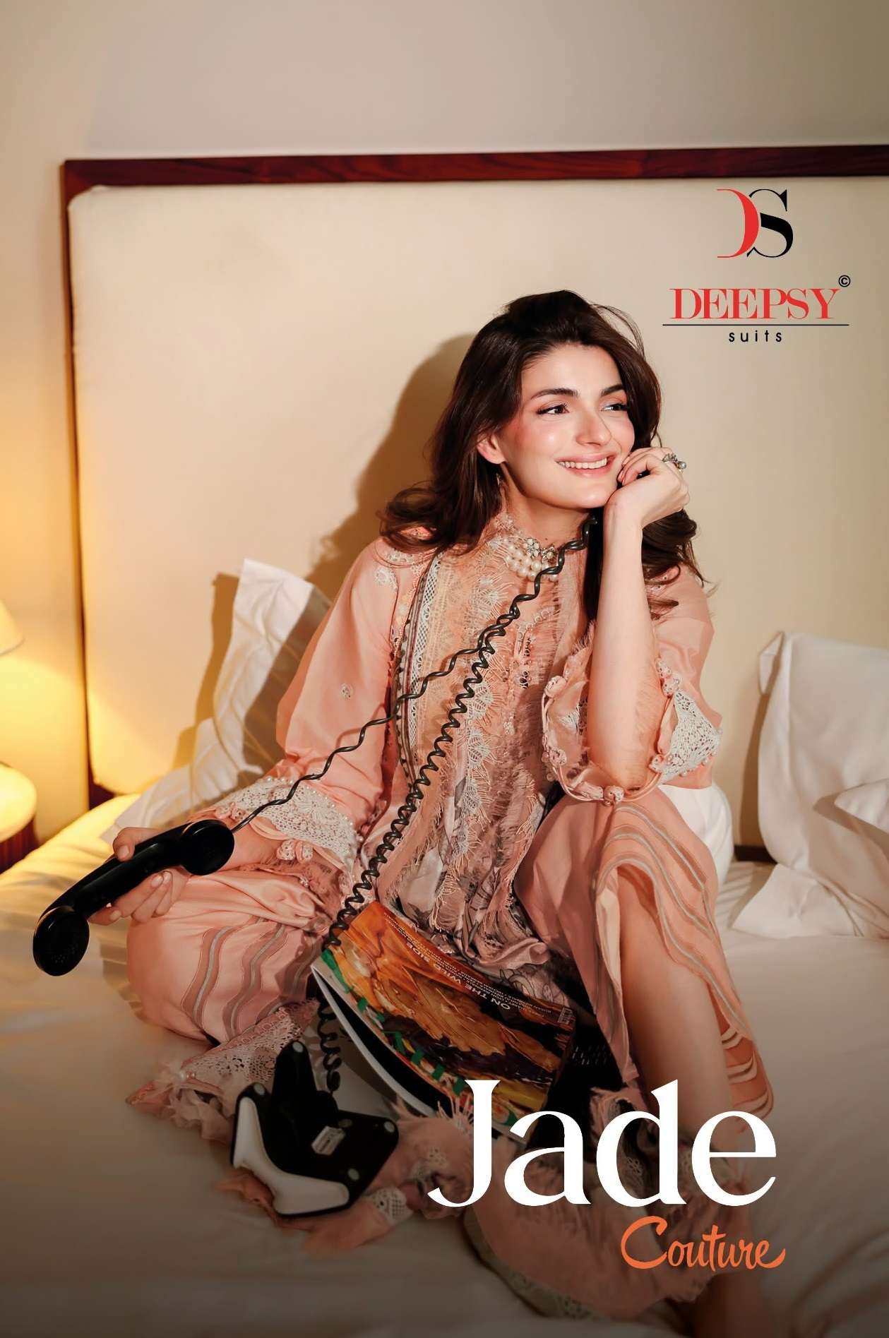 DEEPSY SUITS JADE COUTURE COTTON HEAVY EMBROIDERY DESIGNER WORK PAKISTANI SUIT