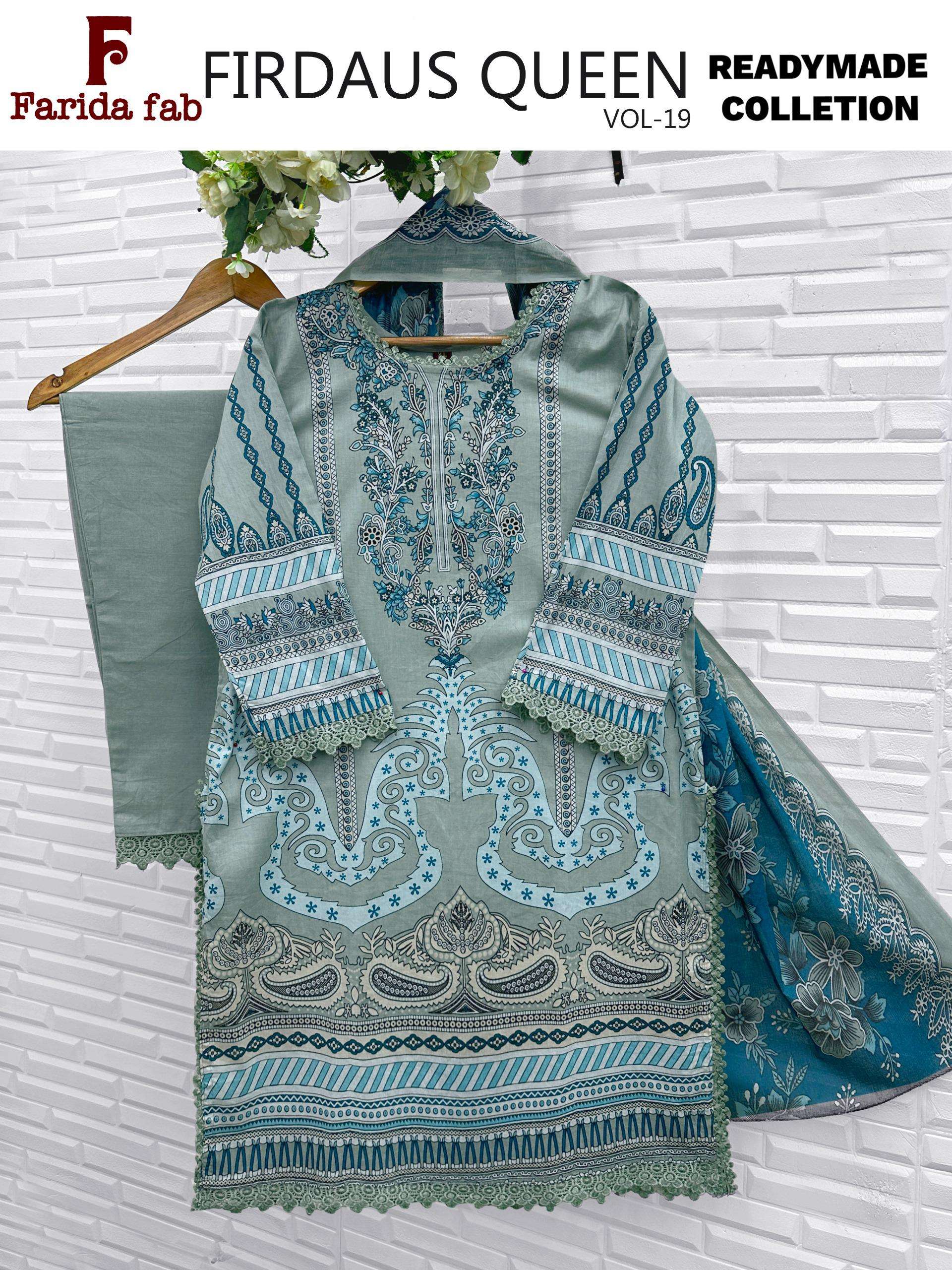 FARIDA FAB FIRDOUS QUEEN VOL 19 READY MADE COLLECTION 