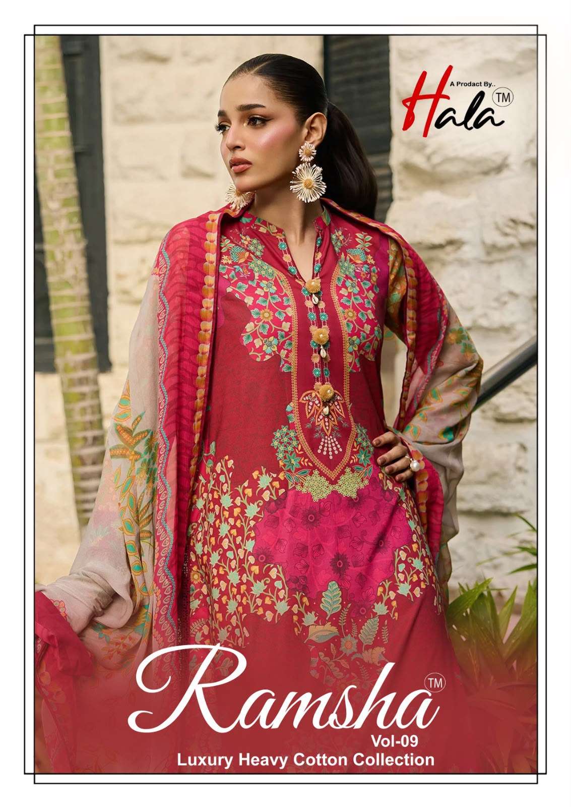 HALA RAMSHA VOL 9 COTTON DIGITAL KARACHI PRINTS SALWAR SUIT