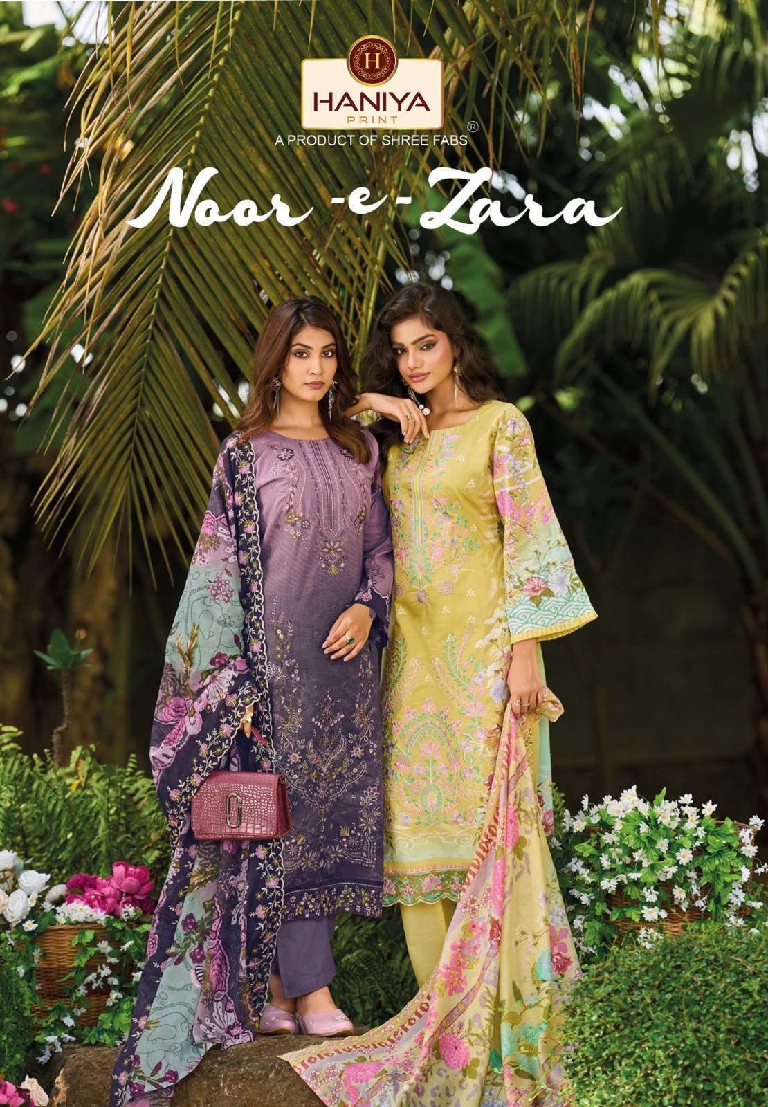 HANIYA PRINT NOOR E ZARA COTTON DIGITAL PRINTS WITH FANCY EMBROIDERY WORK SUIT