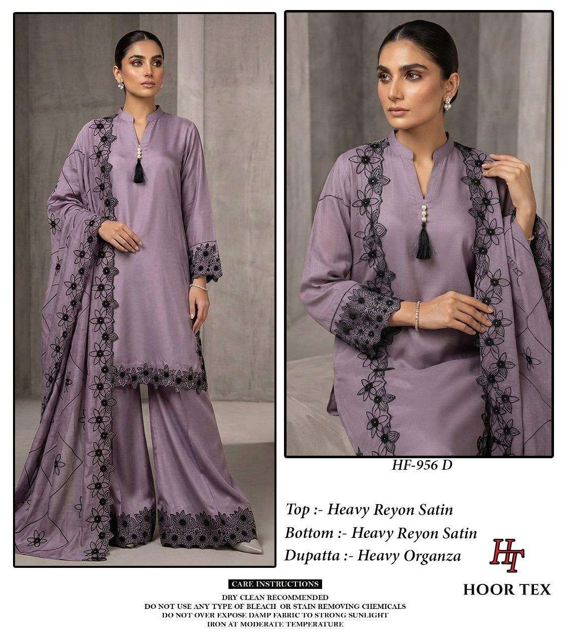 HOOR TEX HF 956 SATIN FANCY DESIGNER WORK READY MADE PAKISTANI SUIT
