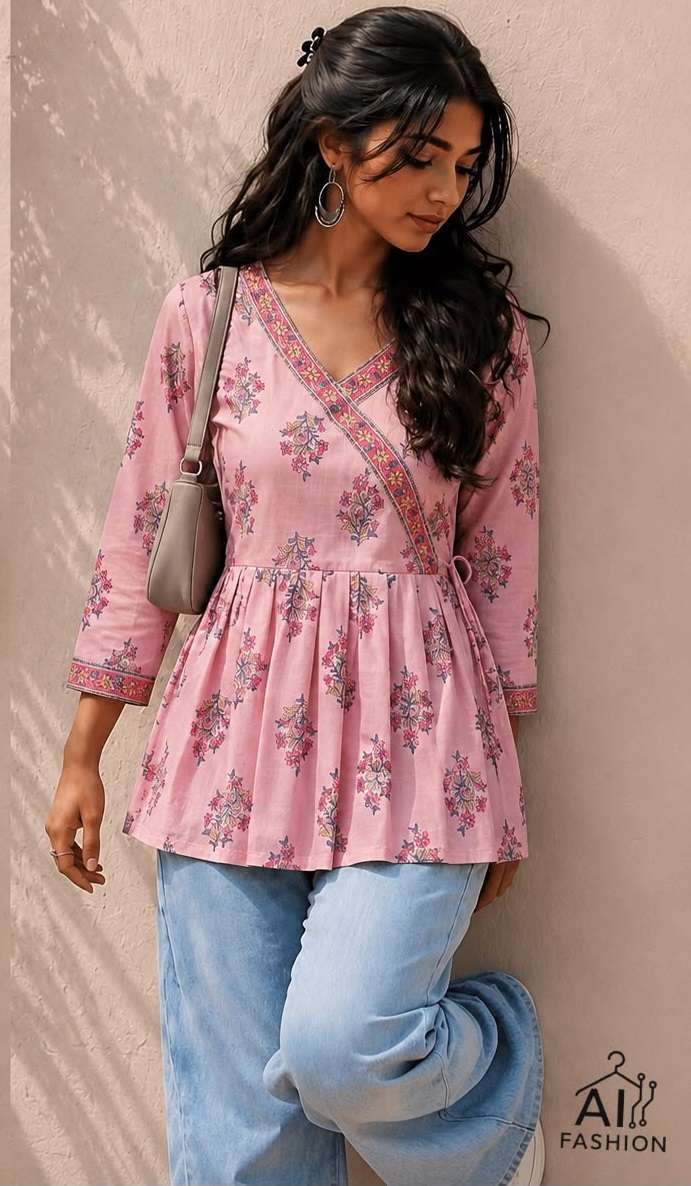 INLI PEPLUM TOP COLLECTION VOL 2 COTTON PRINTED FANCY WEAR LADIES TOP
