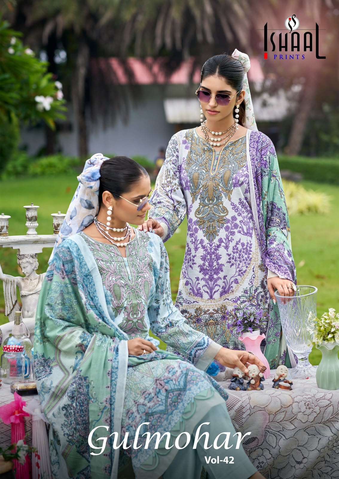 ISHAAL PRINTS GULMOHAR VOL 42 LAWN COTTON DIGITAL PRINTS SALWAR SUIT