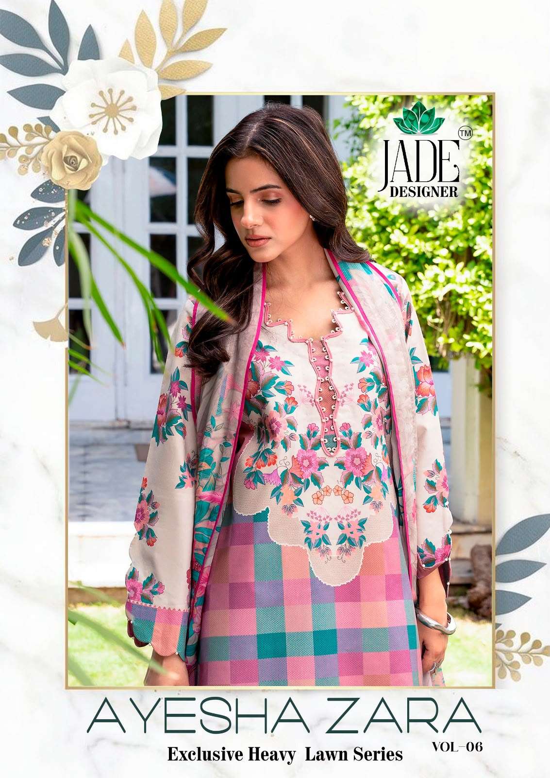 JADE AYESHA ZARA VOL 6 LAWN COTTON DIGITAL PRINT SALWAR SUIT
