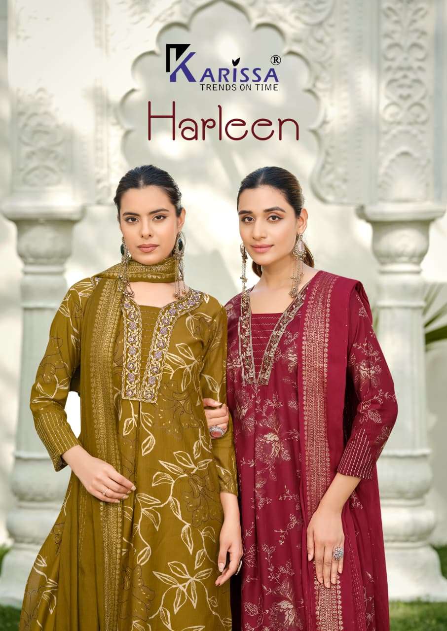 KARISSA HARLEEN STRAIGHT CUT TOP BOTTOM WITH DUPATTA SET