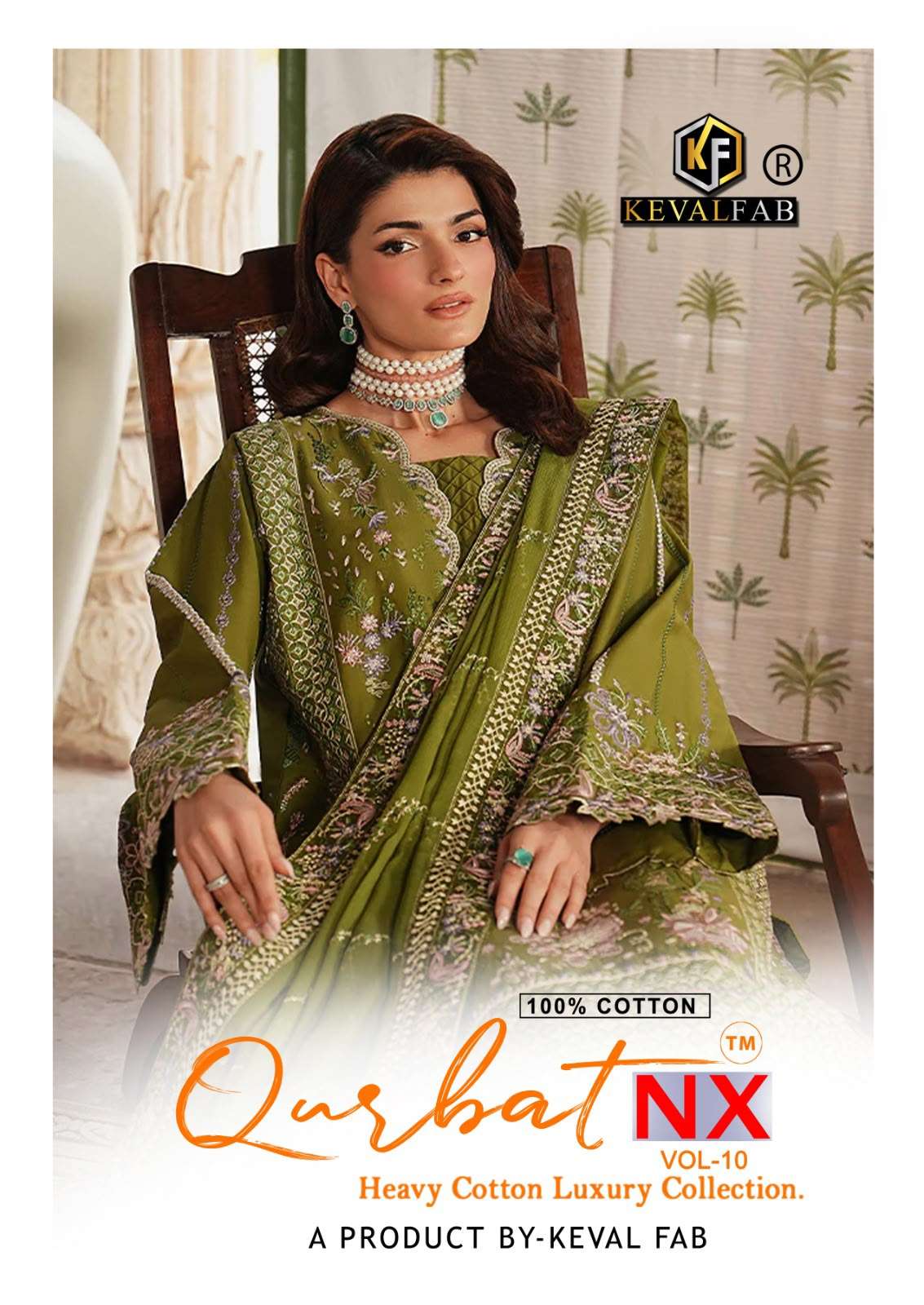 KEVAL FAB QURBAT NX VOL 10 COTTON DIGITAL PRINTS SALWAR SUIT