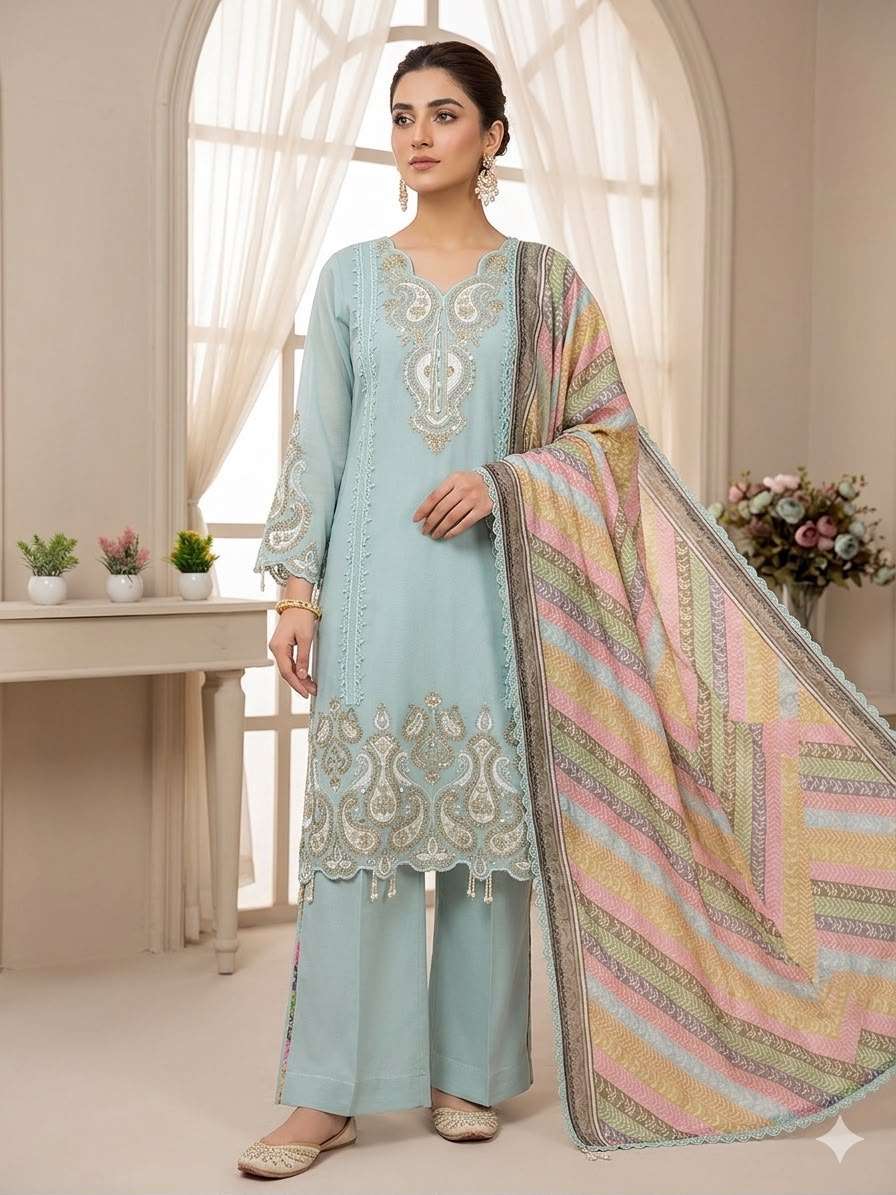 LG 2103 GEORGETTE BEAUTIFUL DESIGNER LOOK PARTY WEAR READY MADE LADIES SUIT