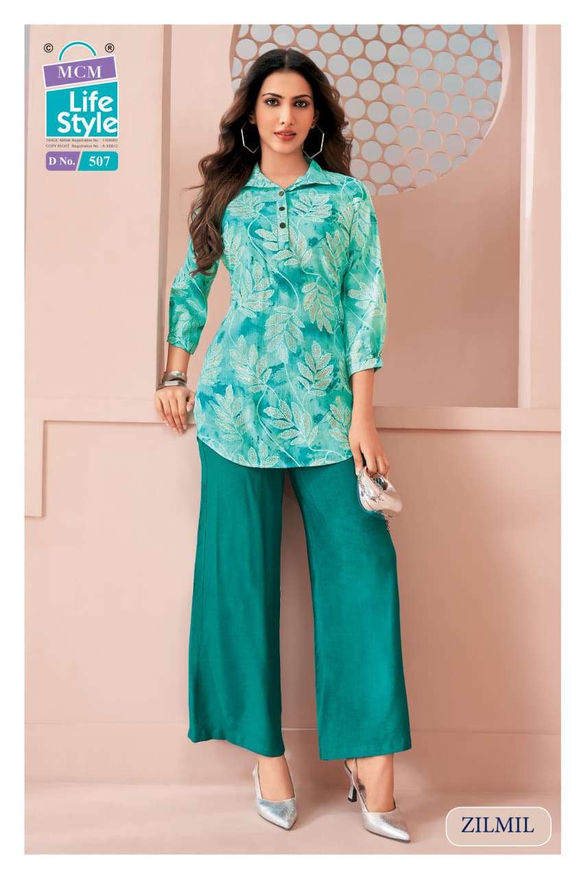 MCM LIFESTYLE RIMJIM COTTON PRINT FANCY WEAR LADIES TOPS 