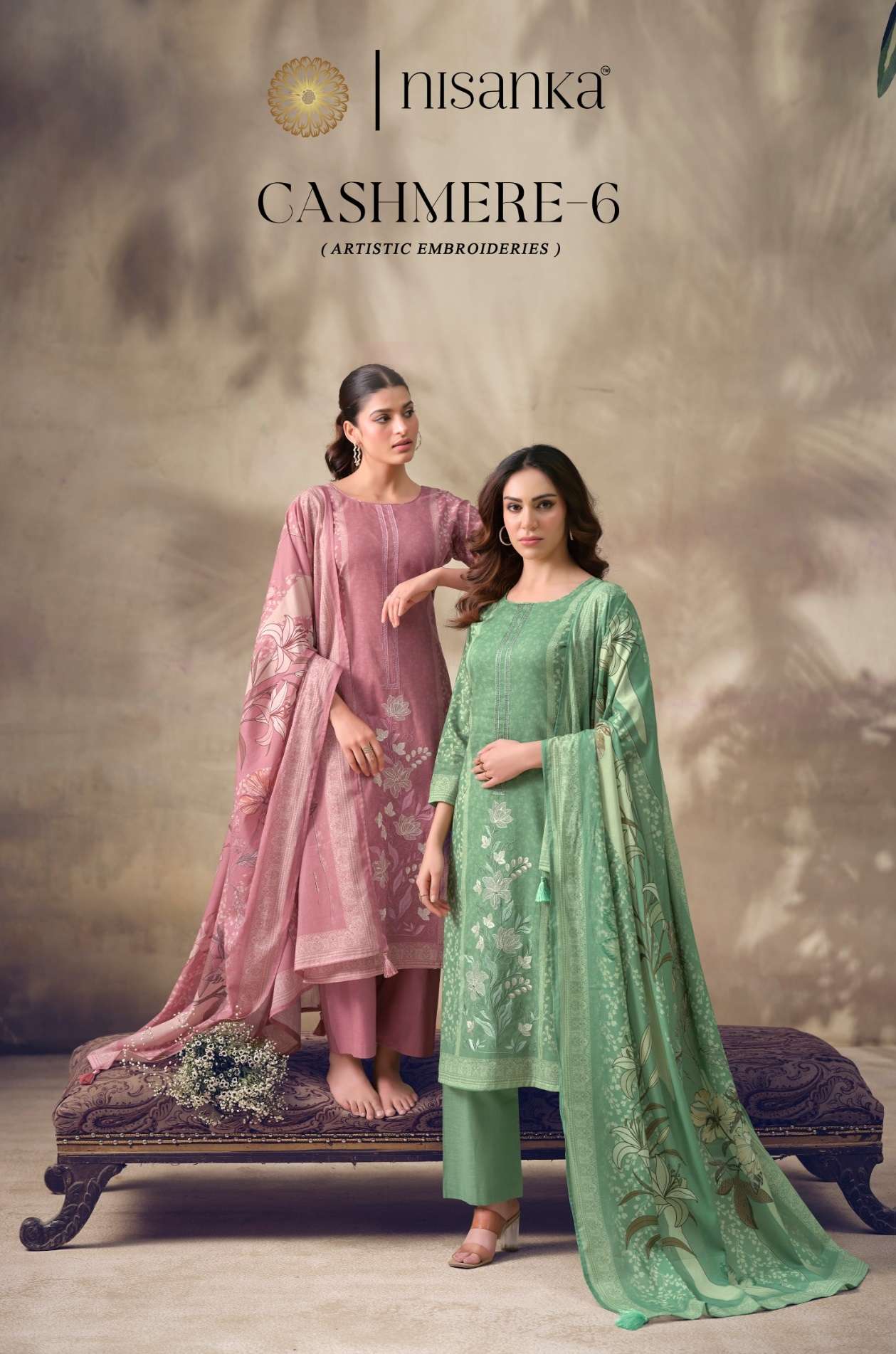 NISANKA LIFESTYLES CASHMERE VOL 6 LAWN COTTON DIGITAL PRINT WITH FANCY WORK SUIT