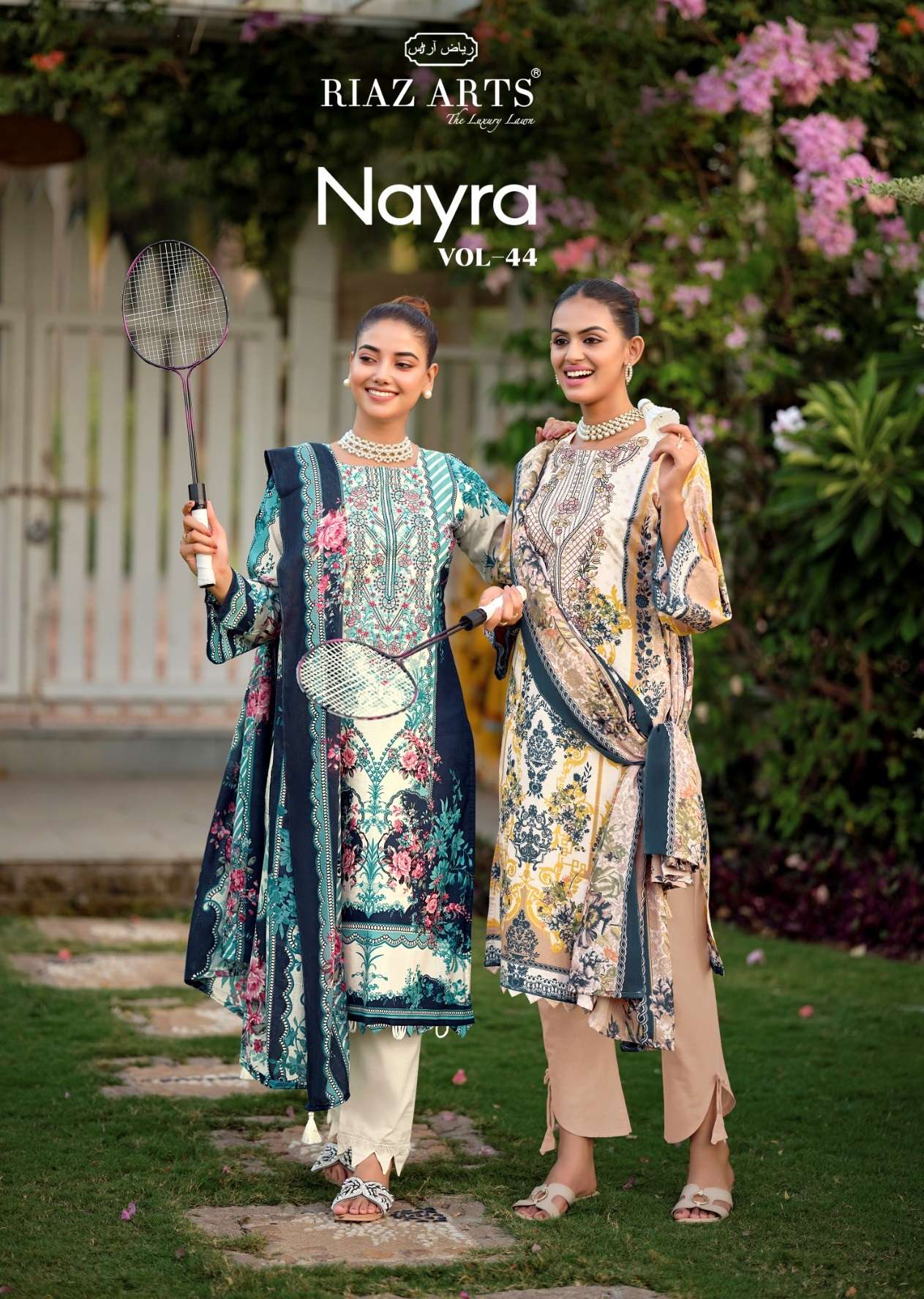 RIAZ ARTS NAYRA VOL 44 COTTON DIGITAL PRINTS WITH FANCY EMBROIDERY WORK SUIT