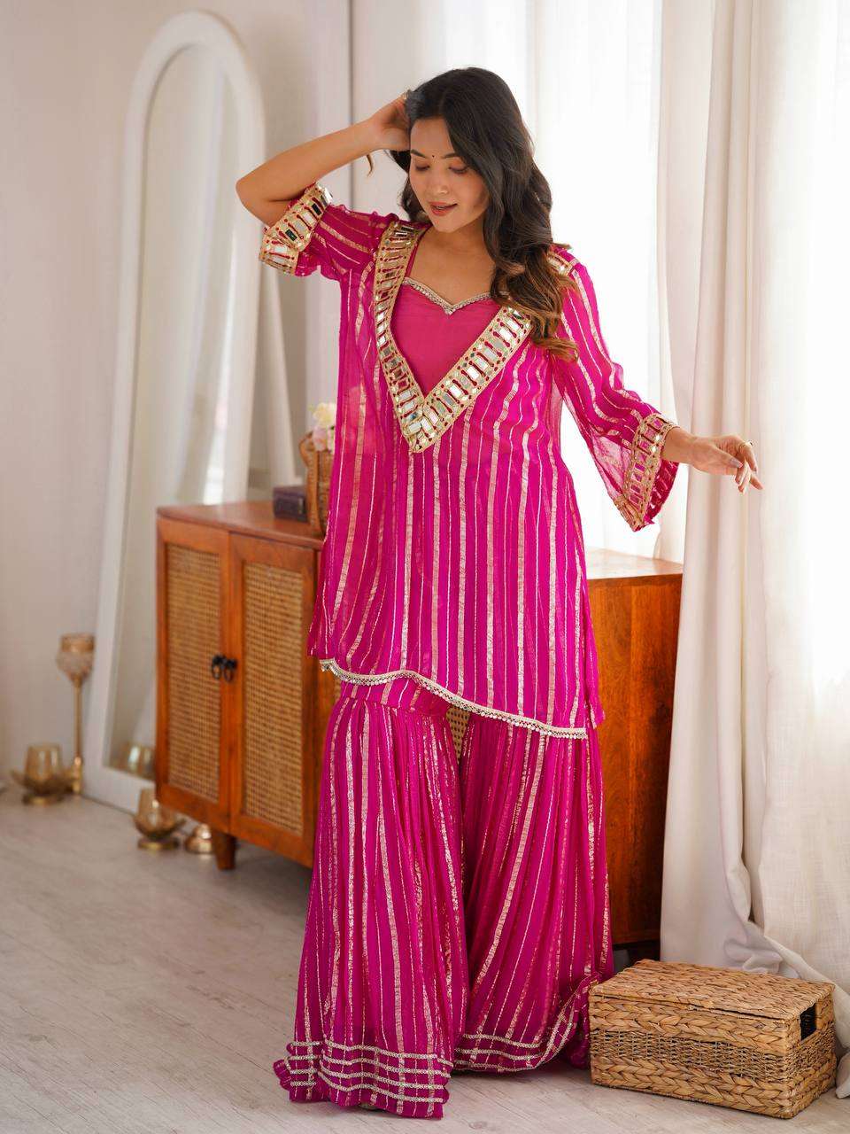 RTC 6068 FANCY BEAUTIFUL DESIGNER LOOK FESTIVE WEAR TOP WITH SHARARA SET