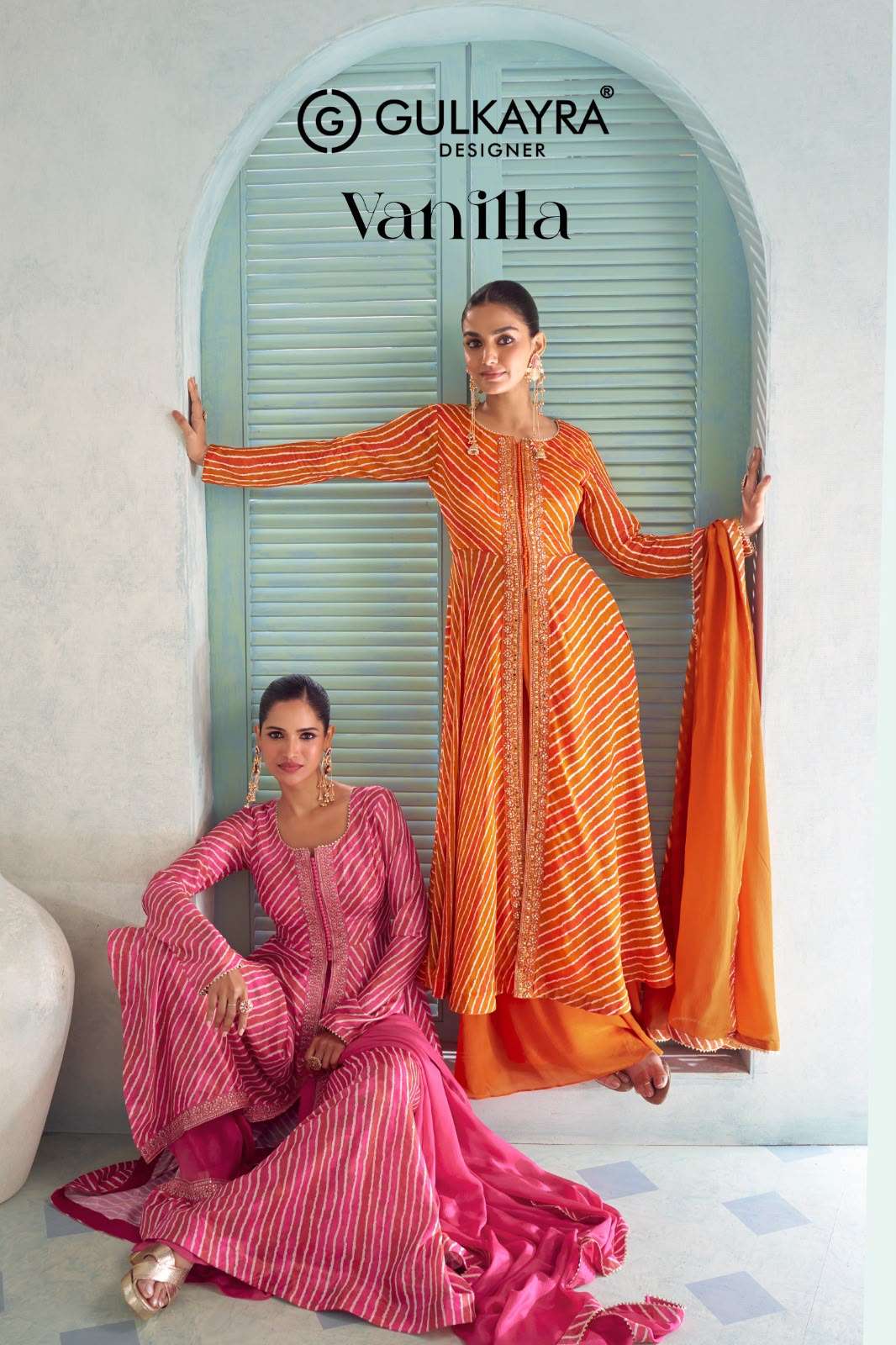 SAYURI DESIGNER VANILLA DESIGNER WORK HEAVY FESTIVE WEAR LADIES SUIT