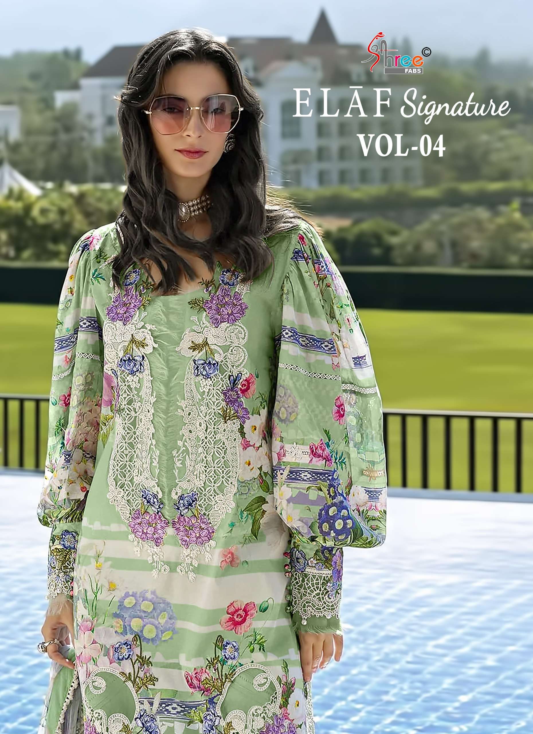 SHREE FABS ELAF SIGNATURE VOL 4 COTTON PRINT WITH PATCH EMBROIDERY WORK SUIT