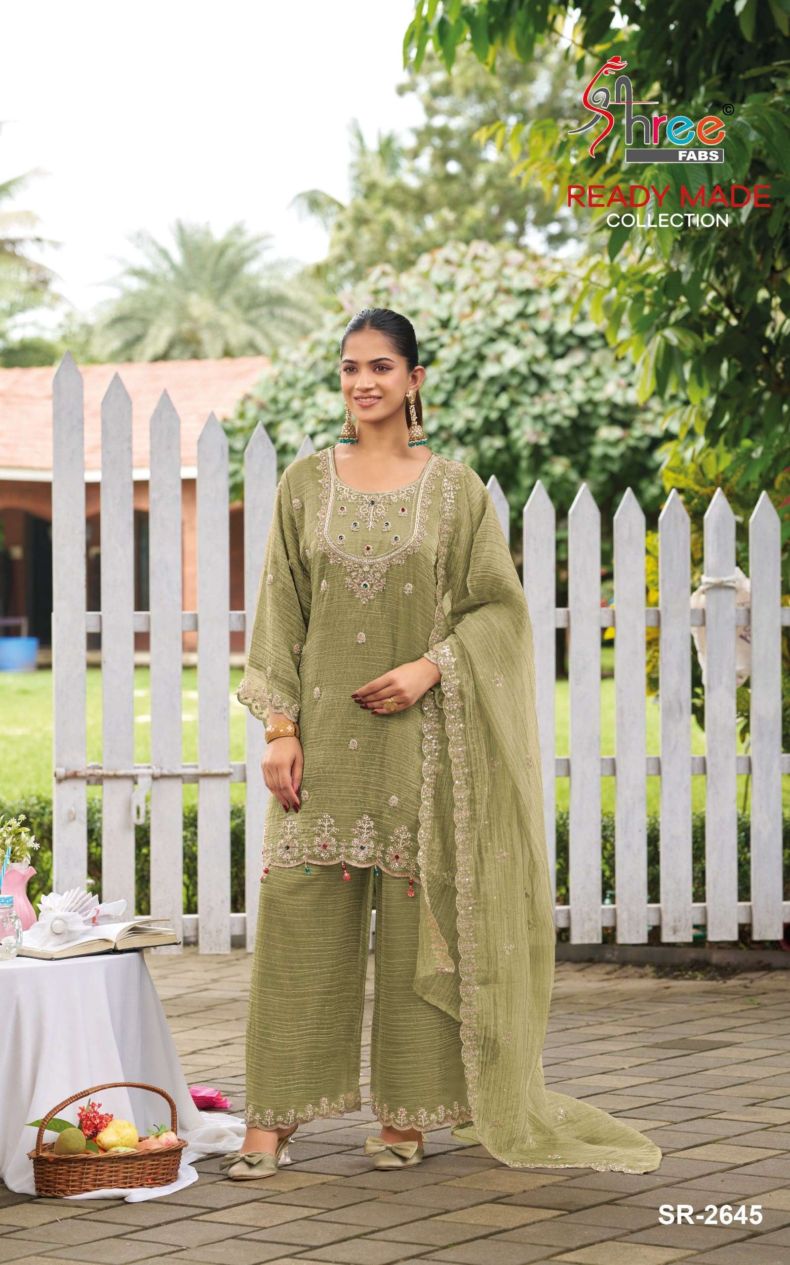 SHREE FABS SR 2645 VISCOSE HEAVY EMBROIDERED DESIGNER READY MADE PAKISTANI SYLE SUIT