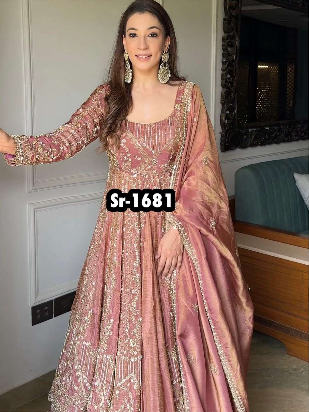 SR 1681 SILK HEAVY BEAUTIFUL DESIGNER WEDDING FUNCTION WEAR SUIT
