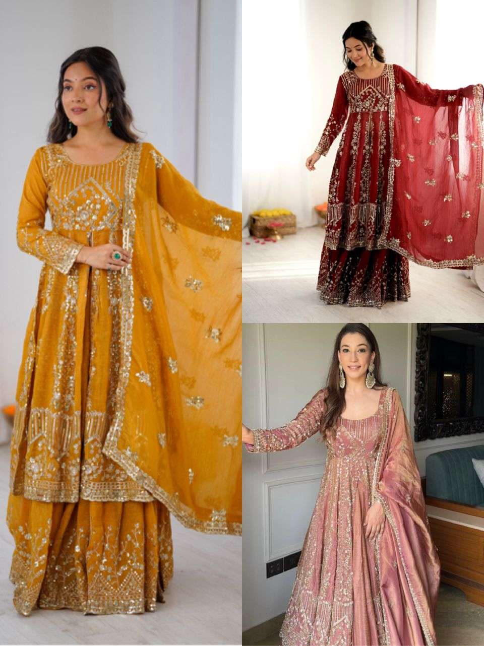 SR 1681 SILK HEAVY BEAUTIFUL DESIGNER WEDDING FUNCTION WEAR SUIT