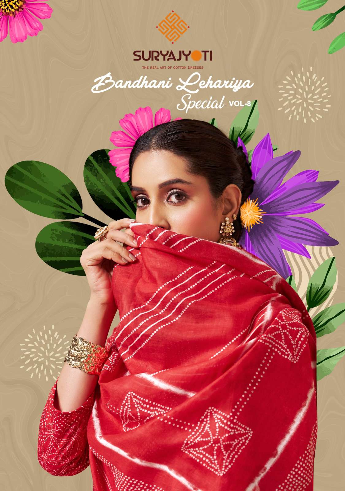 SURYAJYOTI BANDHANI LEHARIYA SPECIAL VOL 8 COTTON READY MADE SUIT