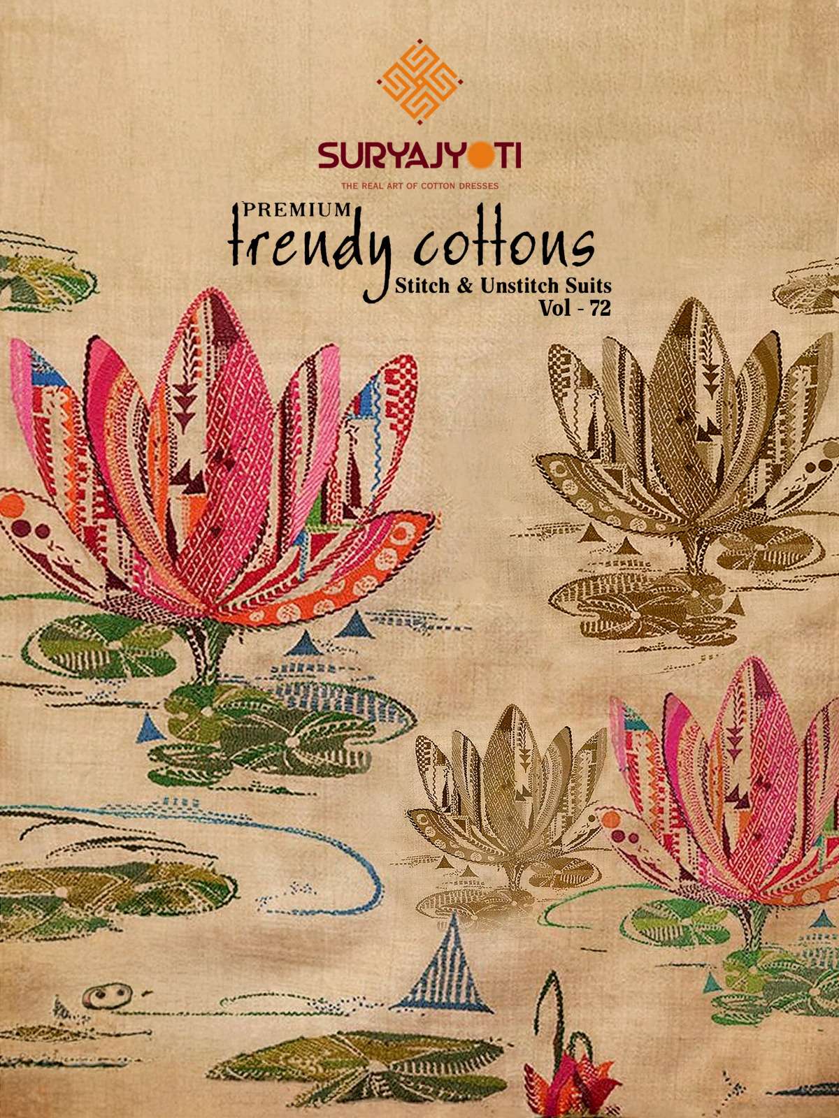 SURYAJYOTI TRENDY COTTON VOL 72 STITCHED COLLECTION