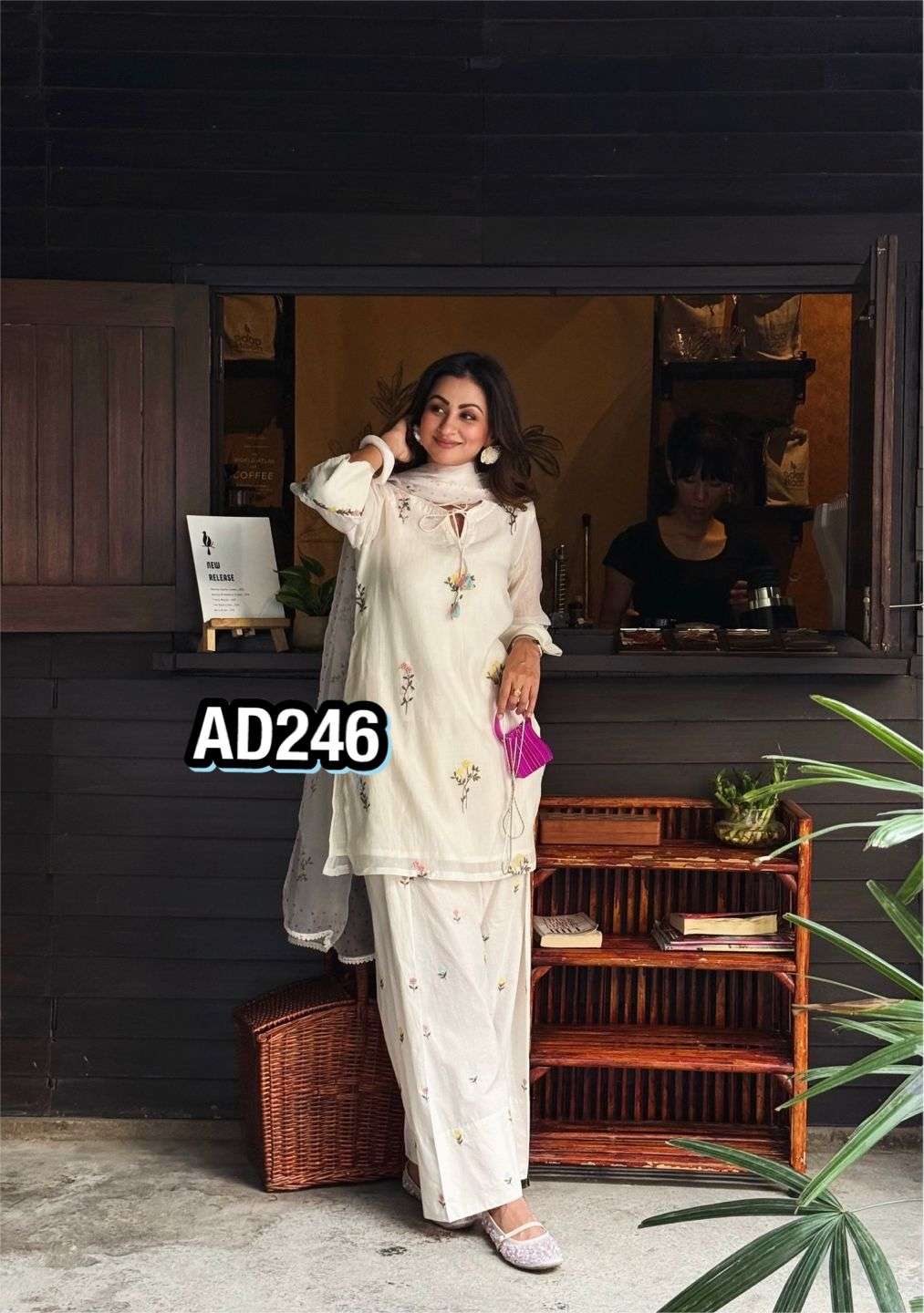 AD 246 SATIN PREETY LOOK DESIGNER LADIES TOP FARSHI PLAZZO AND DUPATTA SET 