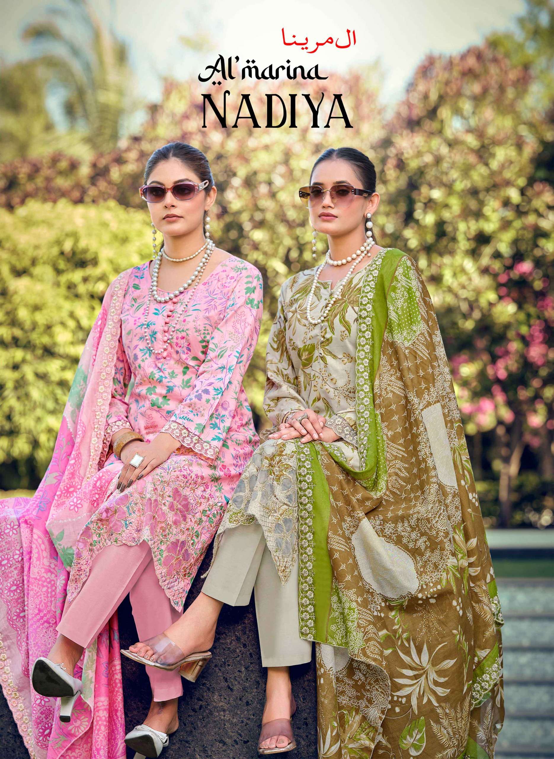 AL MARINA NADIYA COTTON DIGITAL PRINTS WITH EMBROIDERY WORK SUIT