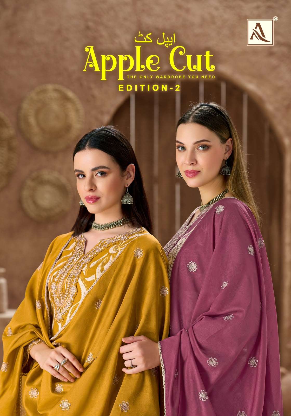 ALOK SUITS APPLE CUT EDITION 2 VISCOSE FOIL PRINT WITH FANCY EMBROIDERY WORK SUIT