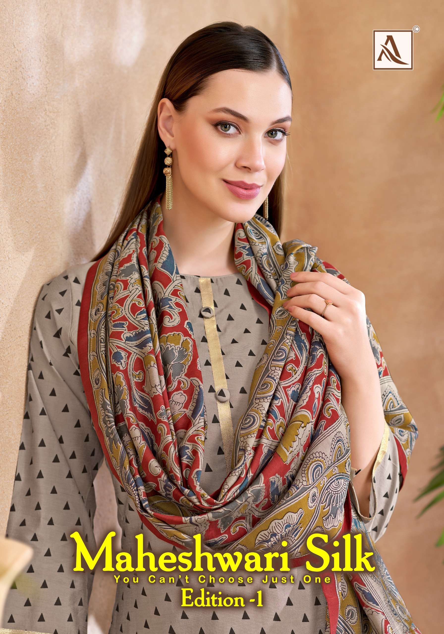 ALOK SUITS MAHESWARI SILK EDITION 1 VISCOSE PRINT WITH FANCY WORK SUIT