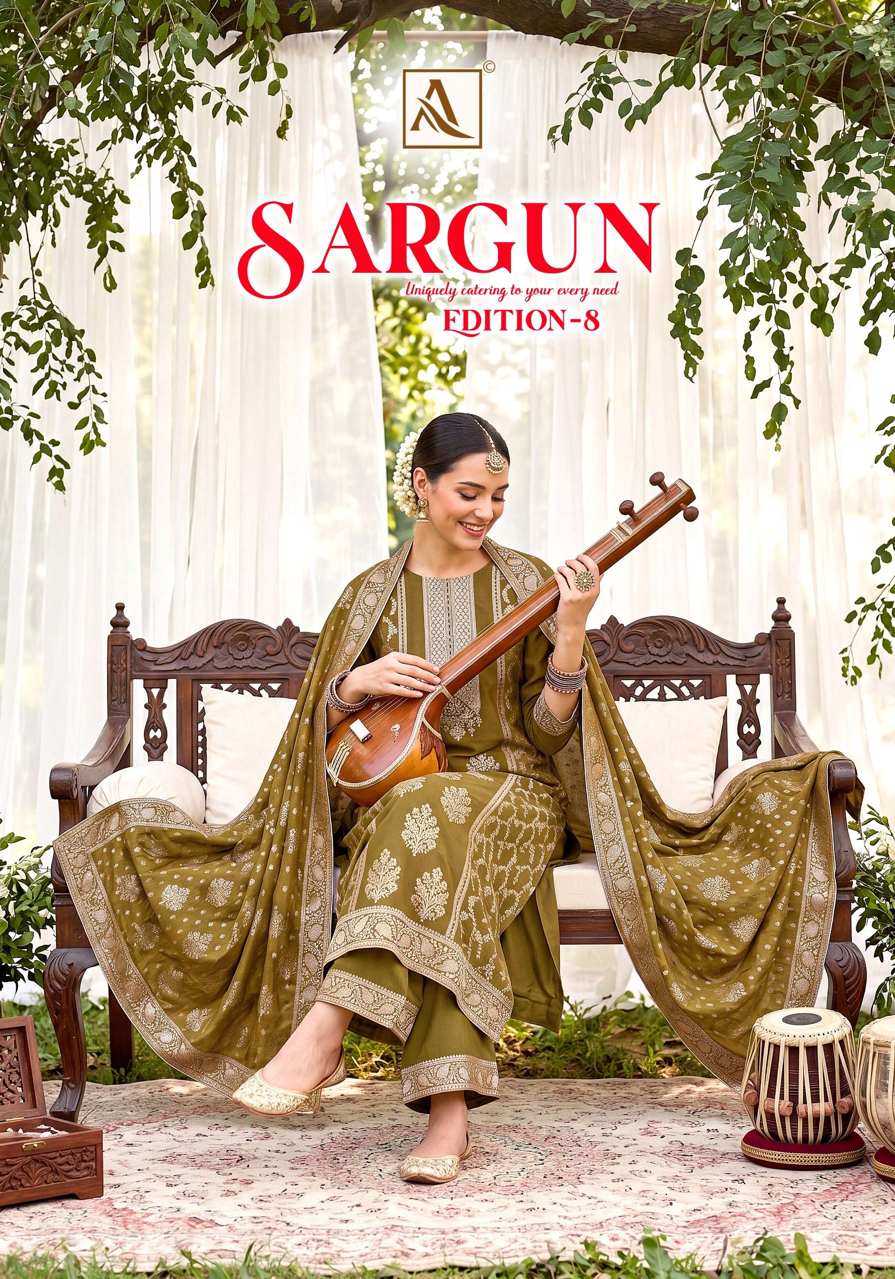 ALOK SUITS SARGUN VOL 8 VISCOSE JACQUARD DESIGNER WORK SUIT