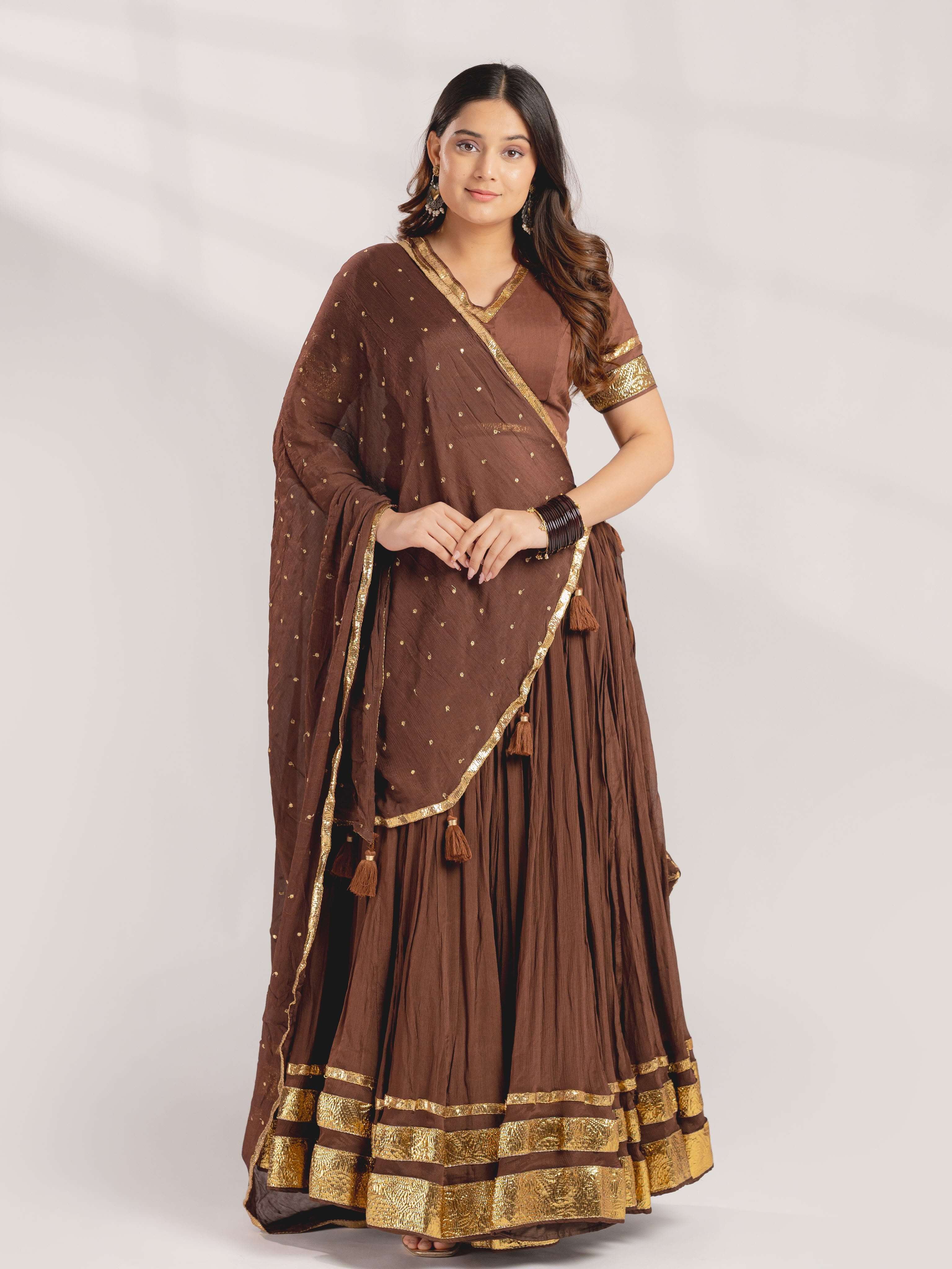 BE 508 CHANDERI SILK DESIGNER NAVRATRI WEAR LEHENGA CHOLI COLLECTION 