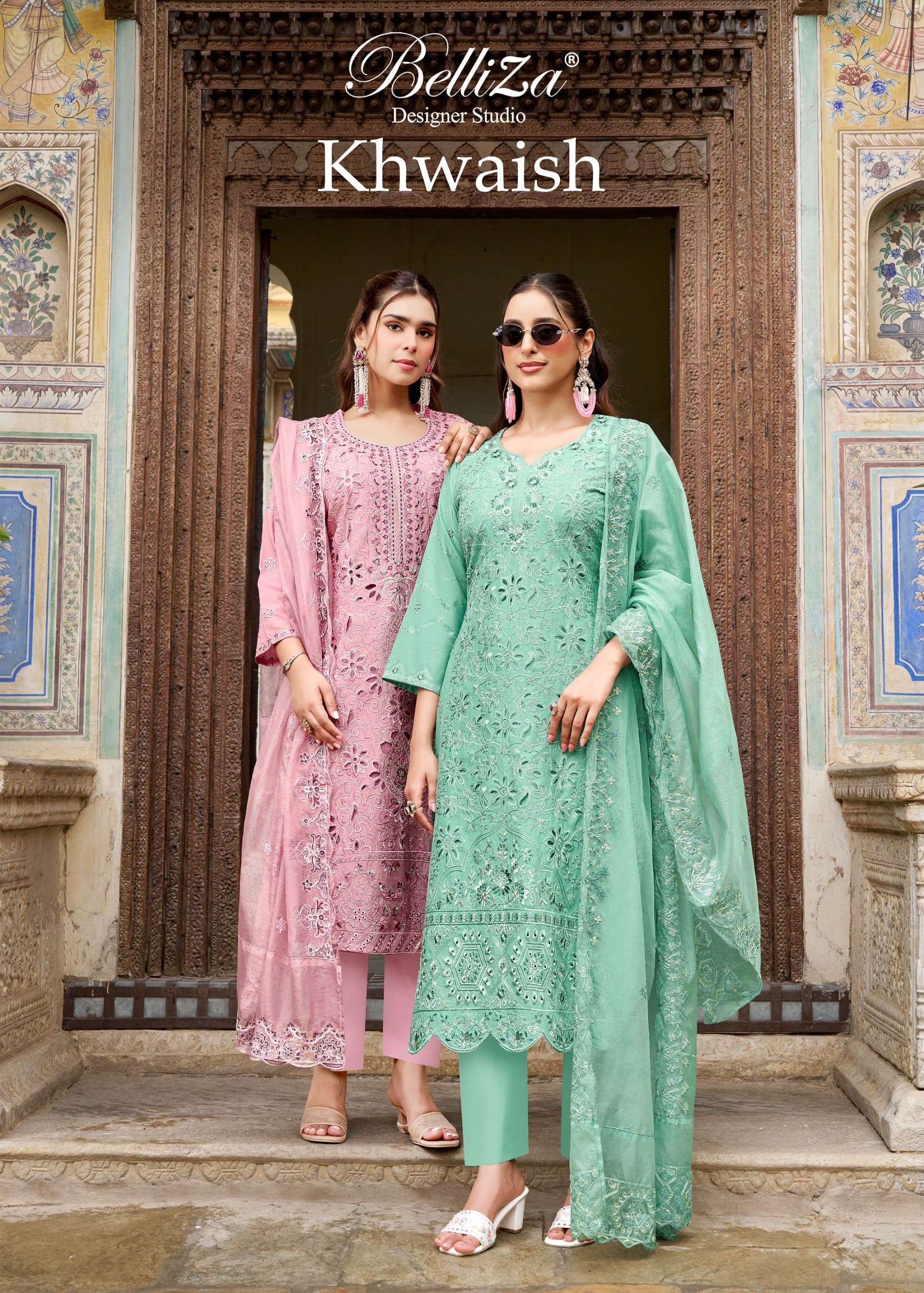 BELLIZA DESIGNER STUDIO KHWAISH LAWN COTTON DIGITAL PRINT WITH EMBROIDERY SUIT