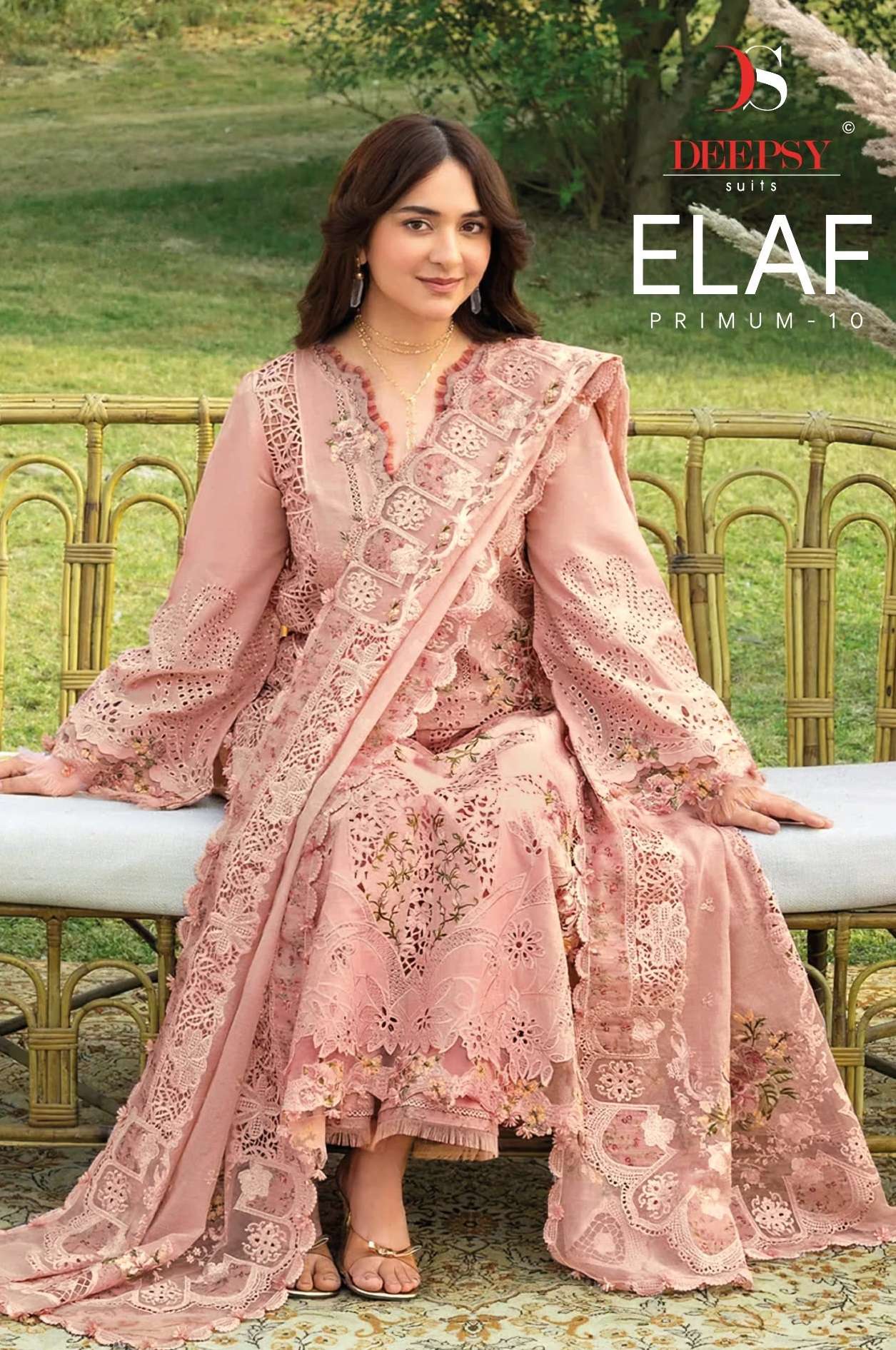DEEPSY SUITS ELAF PREMIUM LUXURY LAWN COLLECTION VOL 10 COTTON EMBROIDERY DESIGNER WORK SUIT