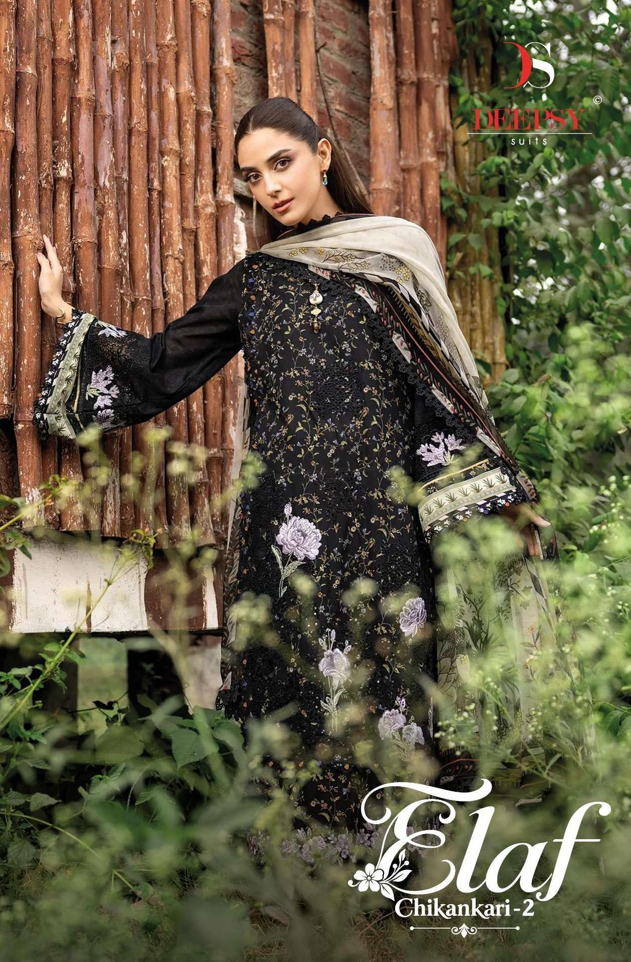 DEEPTEX PRINTS ELAF CHIKANKARI VOL 2 COTTON EMBROIDERED DESIGNER SUIT