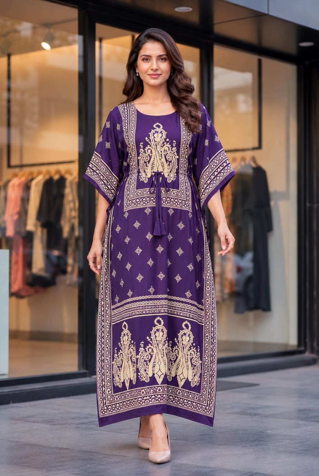 INLI KAFTAN VOL 9.0 CREPE PRINTS FANCY WEAR LONG KAFTAN 