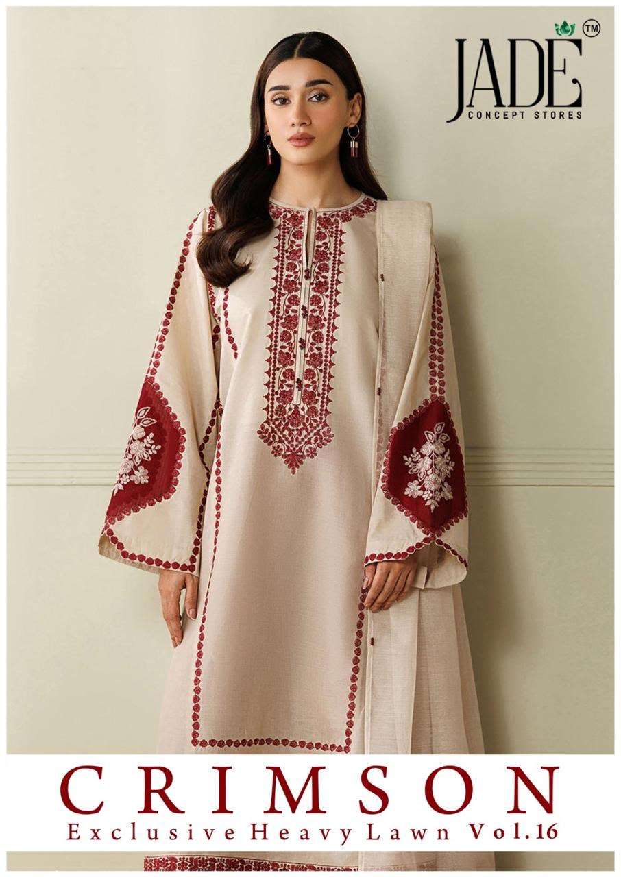JADE CRIMSON EXCLUSIVE HEAVY LAWN COLLECTION VOL 16 NEW DESIGNS 