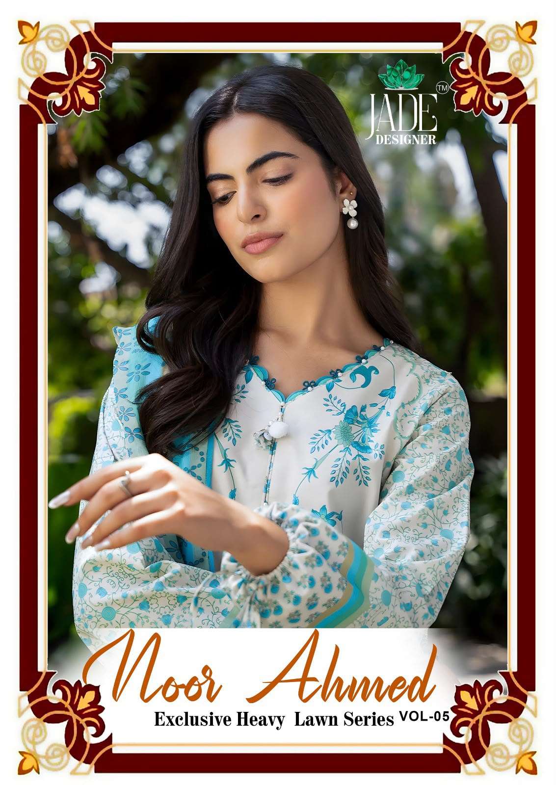 JADE DESIGNER NOOR AHMED VOL 5 LAWN COTTON DIGITAL KARACHI PRINT SALWAR SUIT